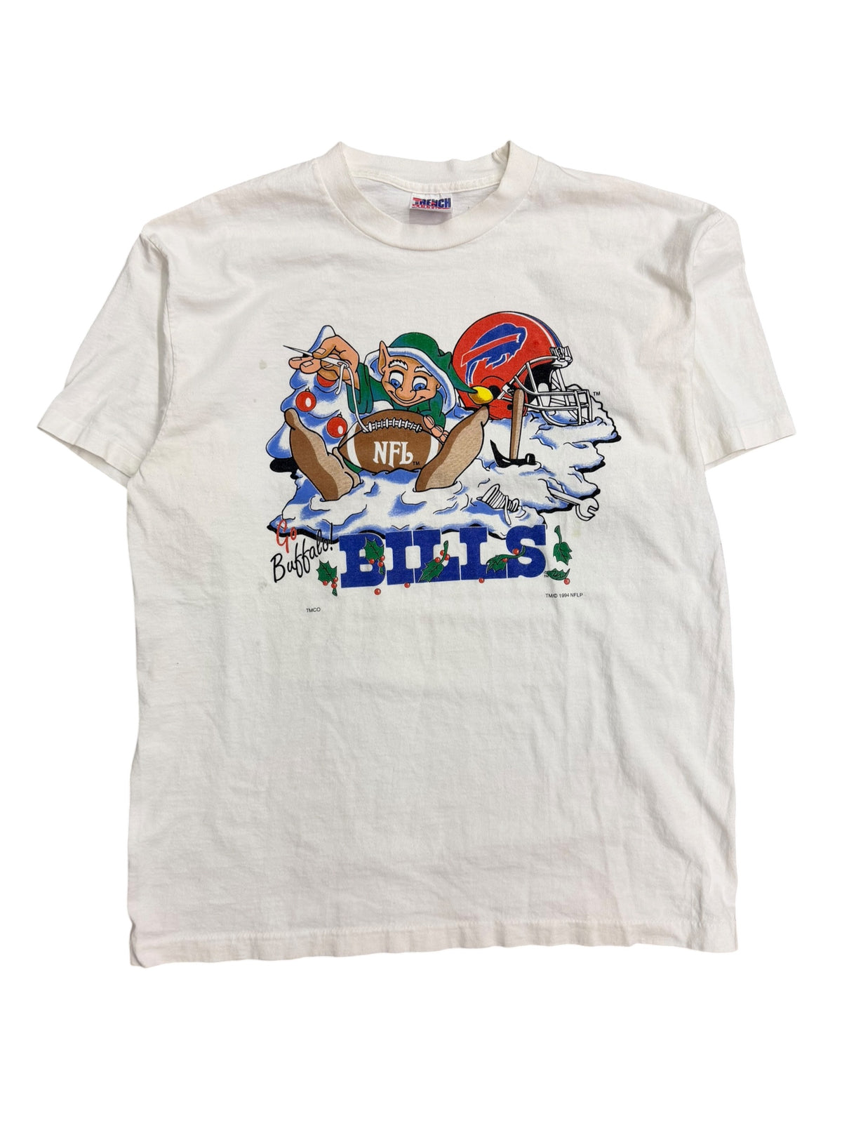 Vintage 1990s Go Buffalo Bills Football Shirt Large