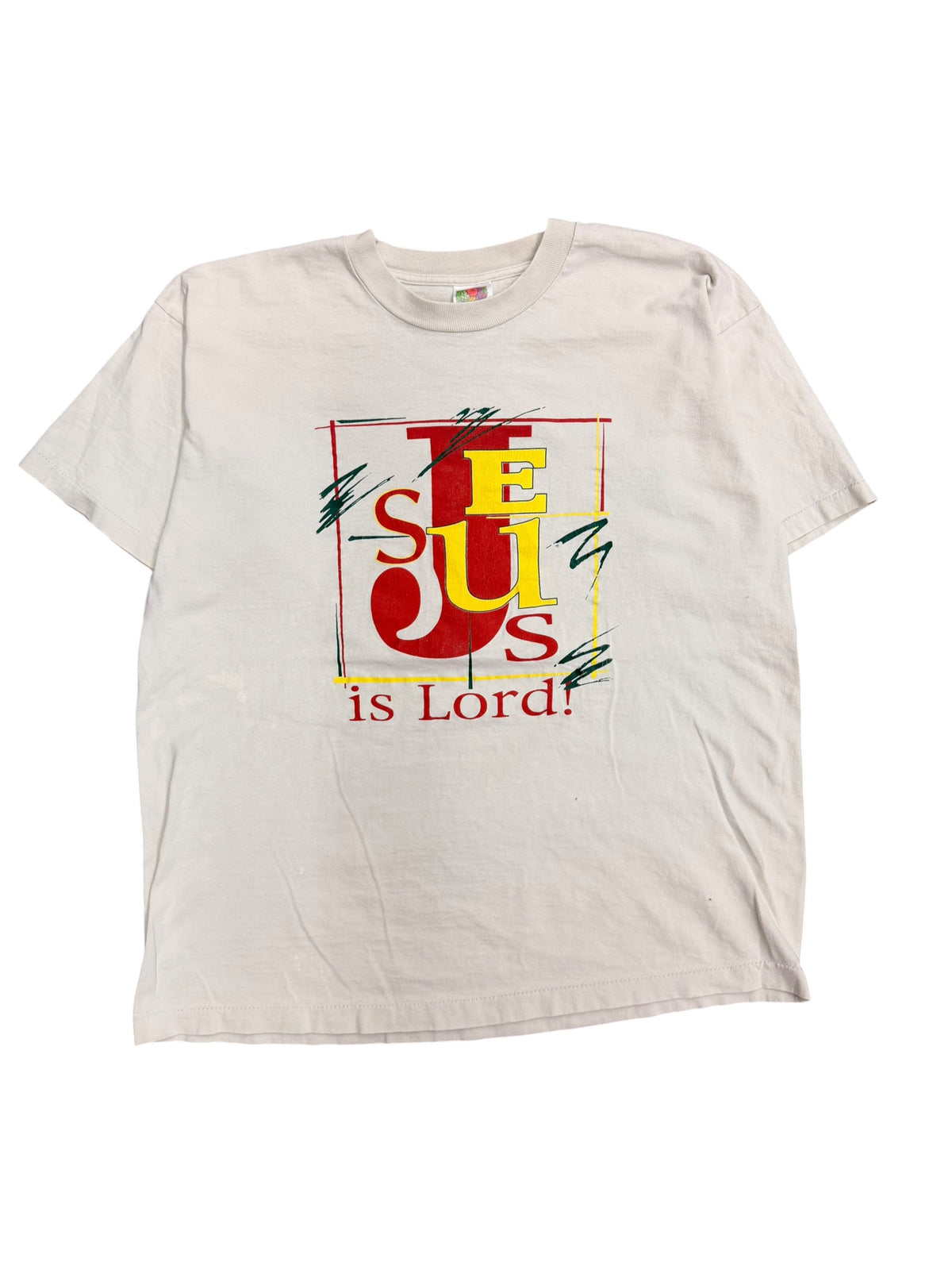 Vintage 1990s Jesus Is Lord Graphic Shirt XL