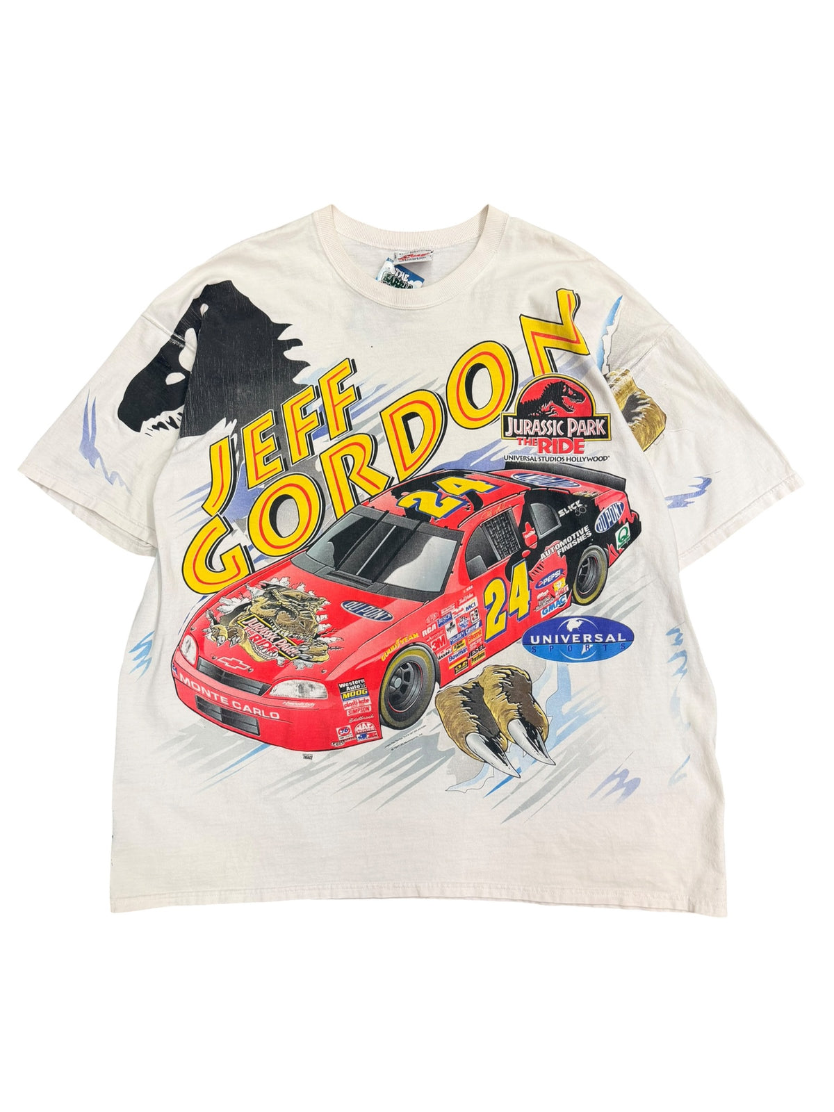 Vintage 1990s Jurassic Park AOP Nascar Shirt 2XL