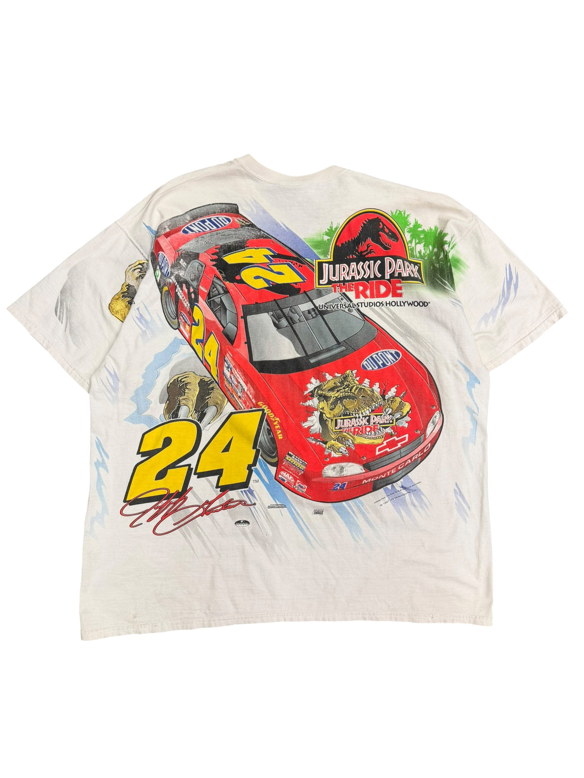 Vintage 1990s Jurassic Park AOP Nascar Shirt 2XL