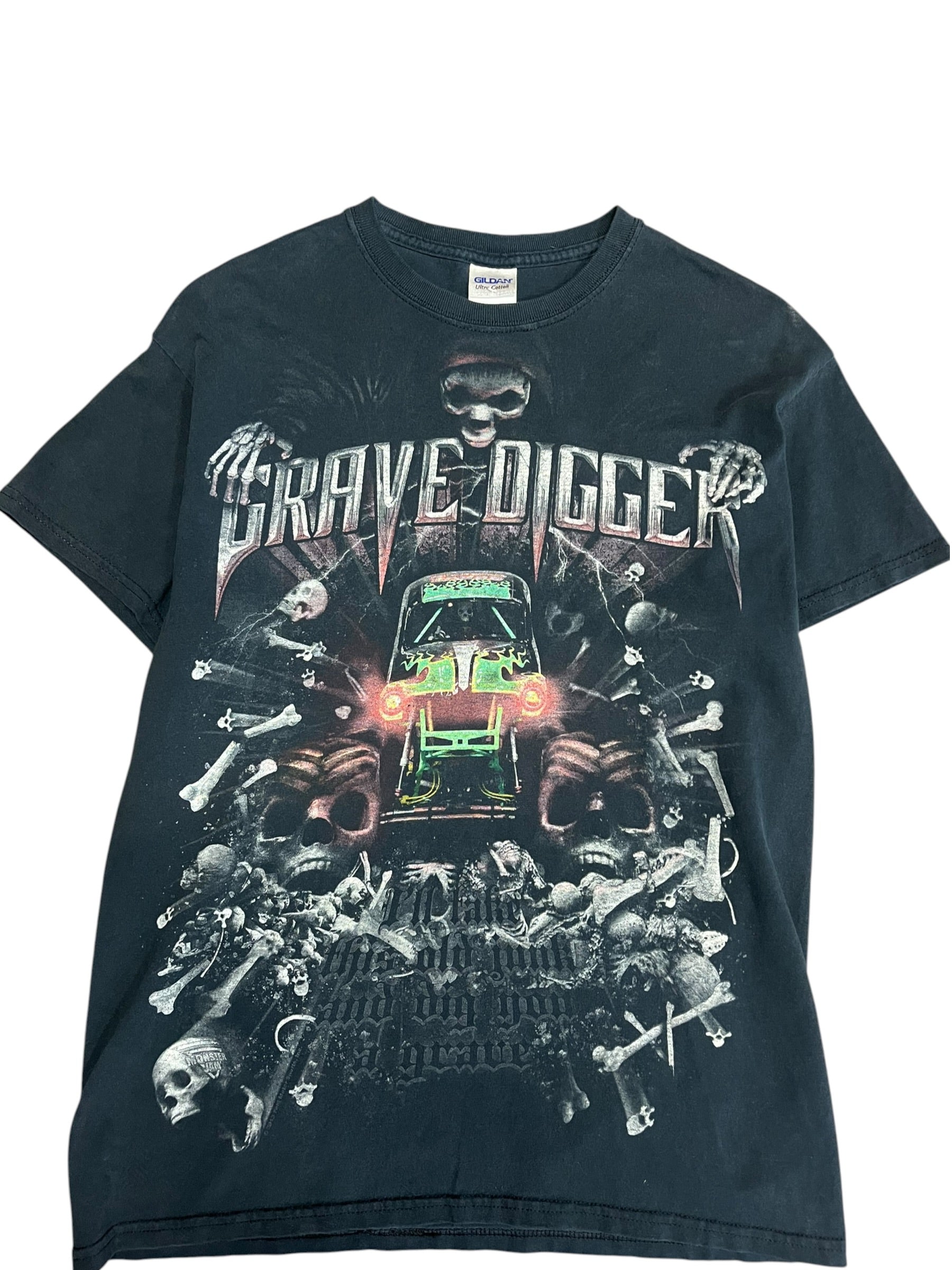 Vintage 2000s grave digger shirt medium