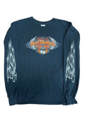 Vintage 2000s Street Vibrations Motorcycle Long Sleeve Shirt Medium