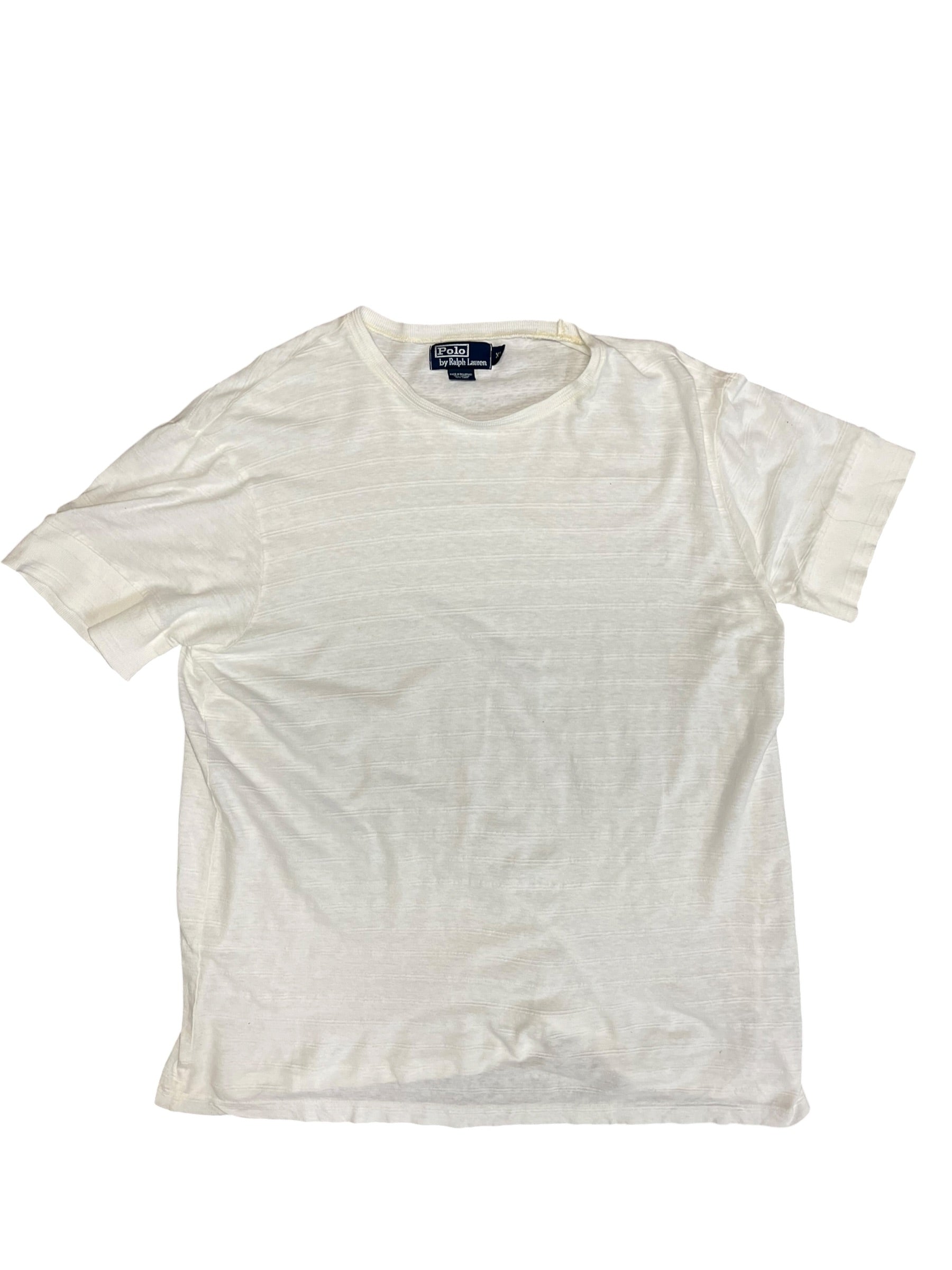 Vintage 2000s White Striped Ralph Lauren Shirt XL