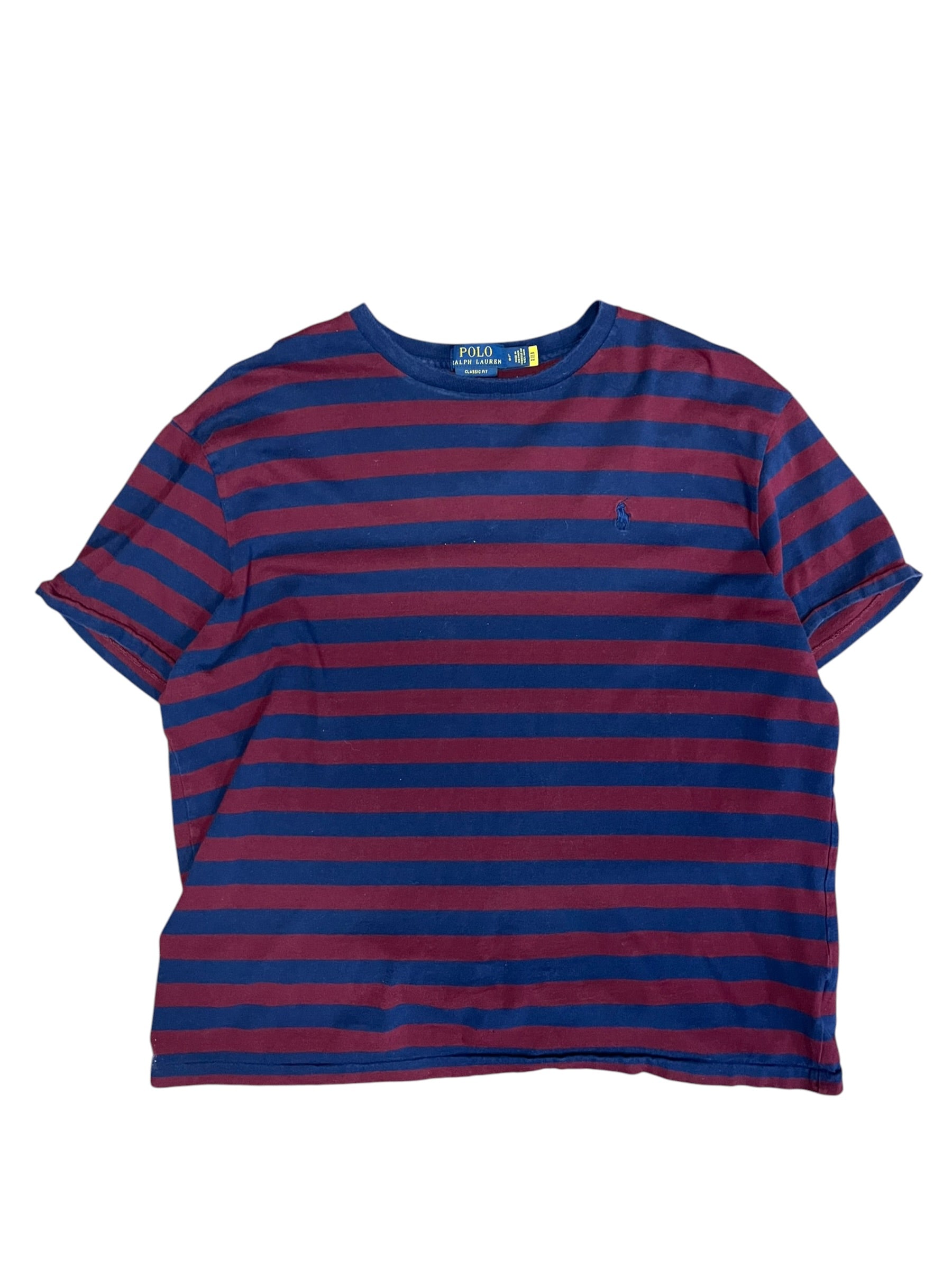Vintage 2000s Blue/Red Striped Ralph Lauren Shirt Large