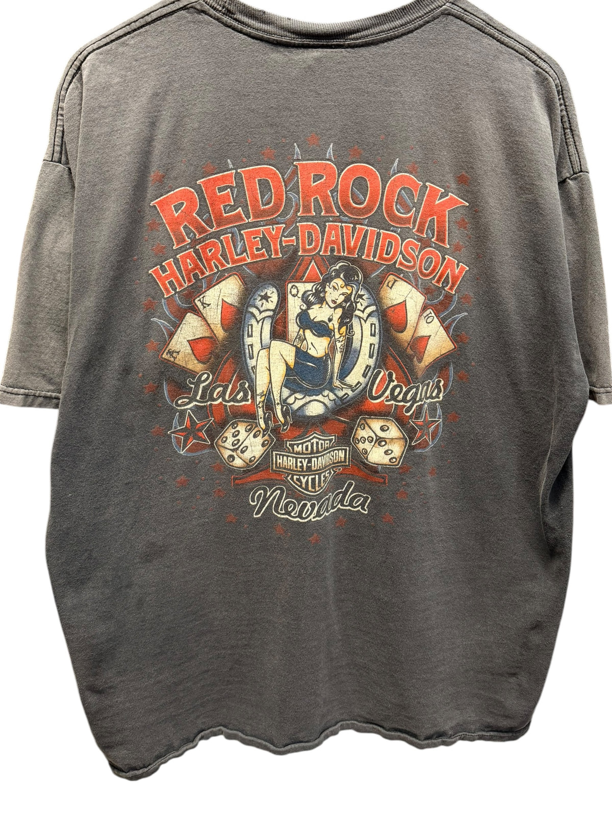 Vintage 2000s Harley Davidson Red Rock, FL Faded Shirt XL