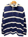 Vintage 2000s Polo Ralph Lauren Blue White Striped Long Sleeve Shirt