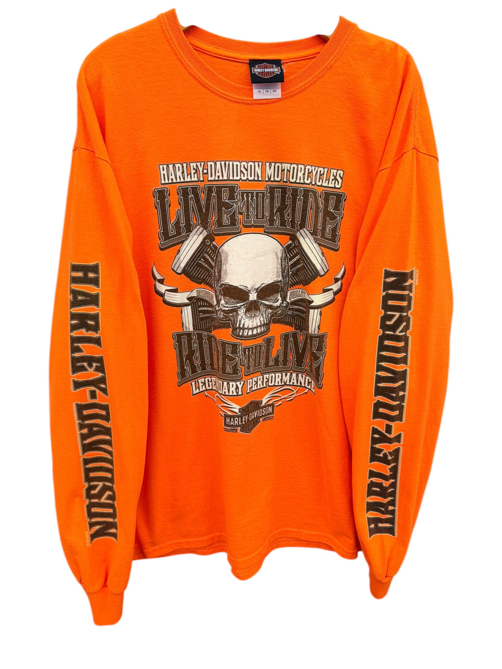 Vintage 2000s Harley Davidson Valparaiso, IL Long Sleeve Graphic Shirt XL