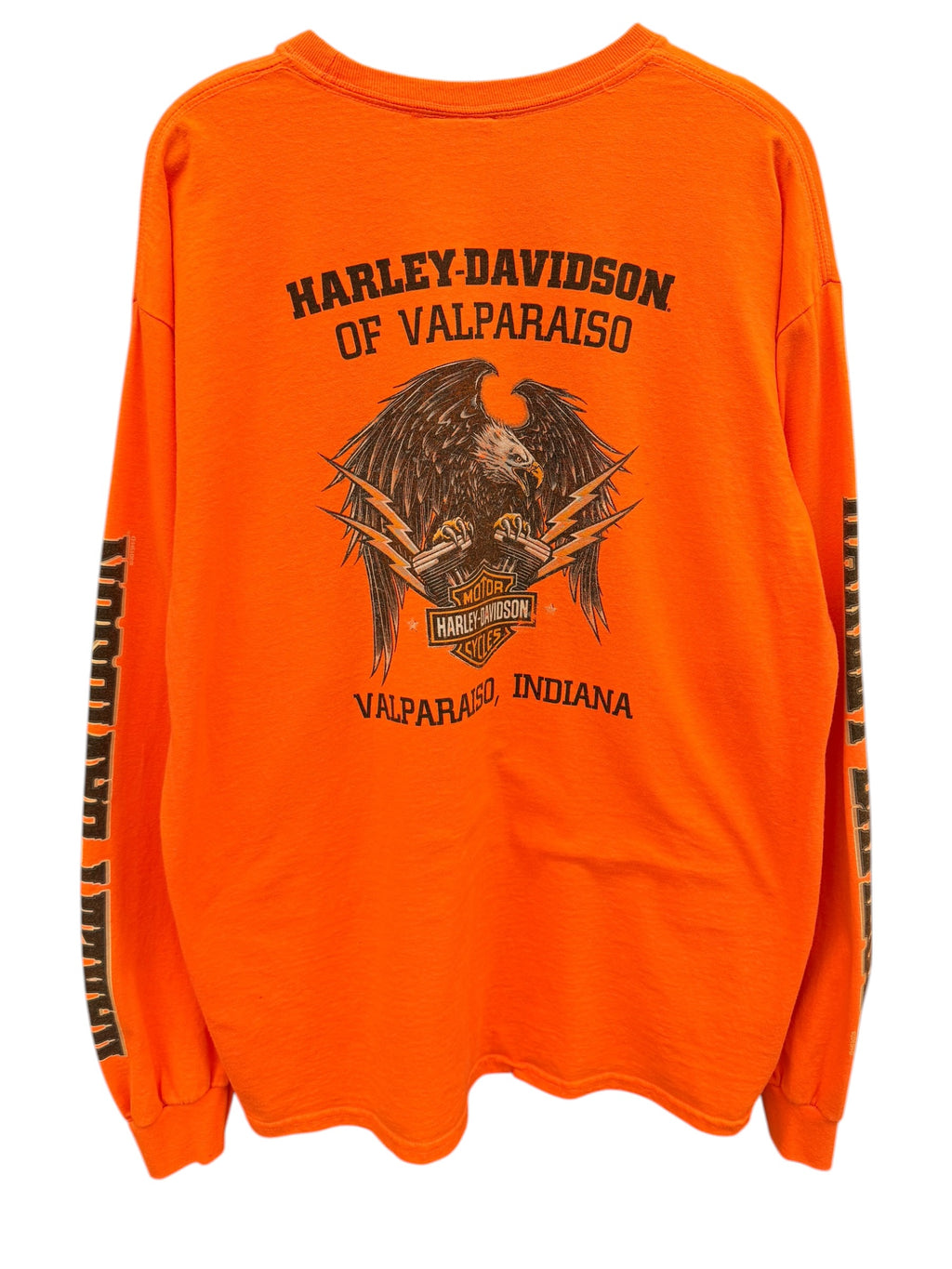 Vintage 2000s Harley Davidson Valparaiso, IL Long Sleeve Graphic Shirt XL