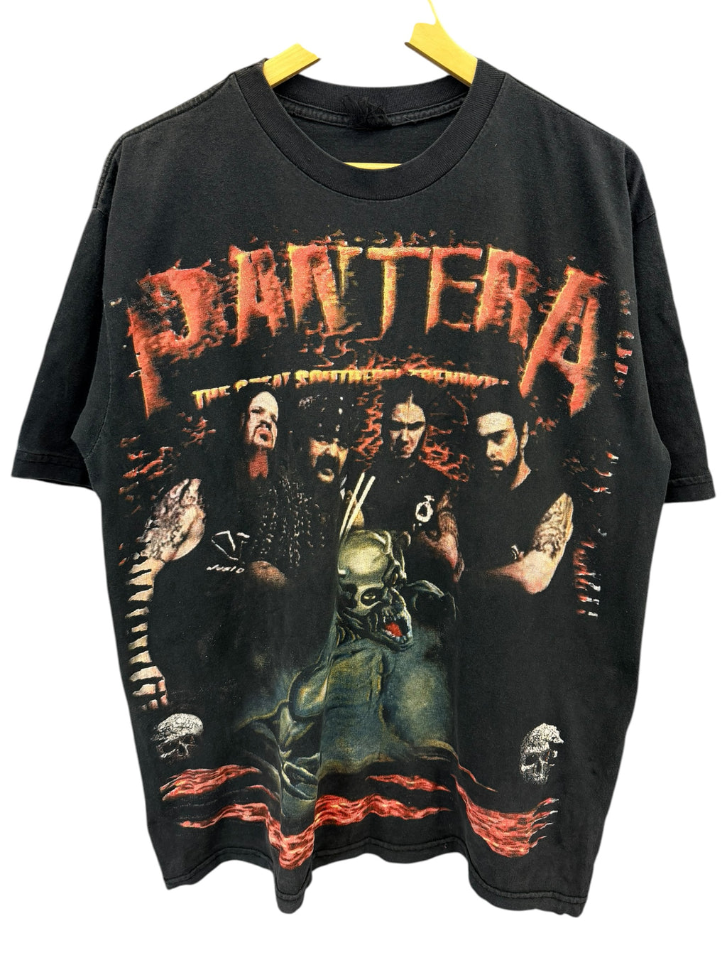 Vintage 1990s Pantera Rock All Over Big Print Graphic Shirt XL