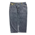 Vintage 2000s Imperious Patched Black Baggy Denim Pants 42x30
