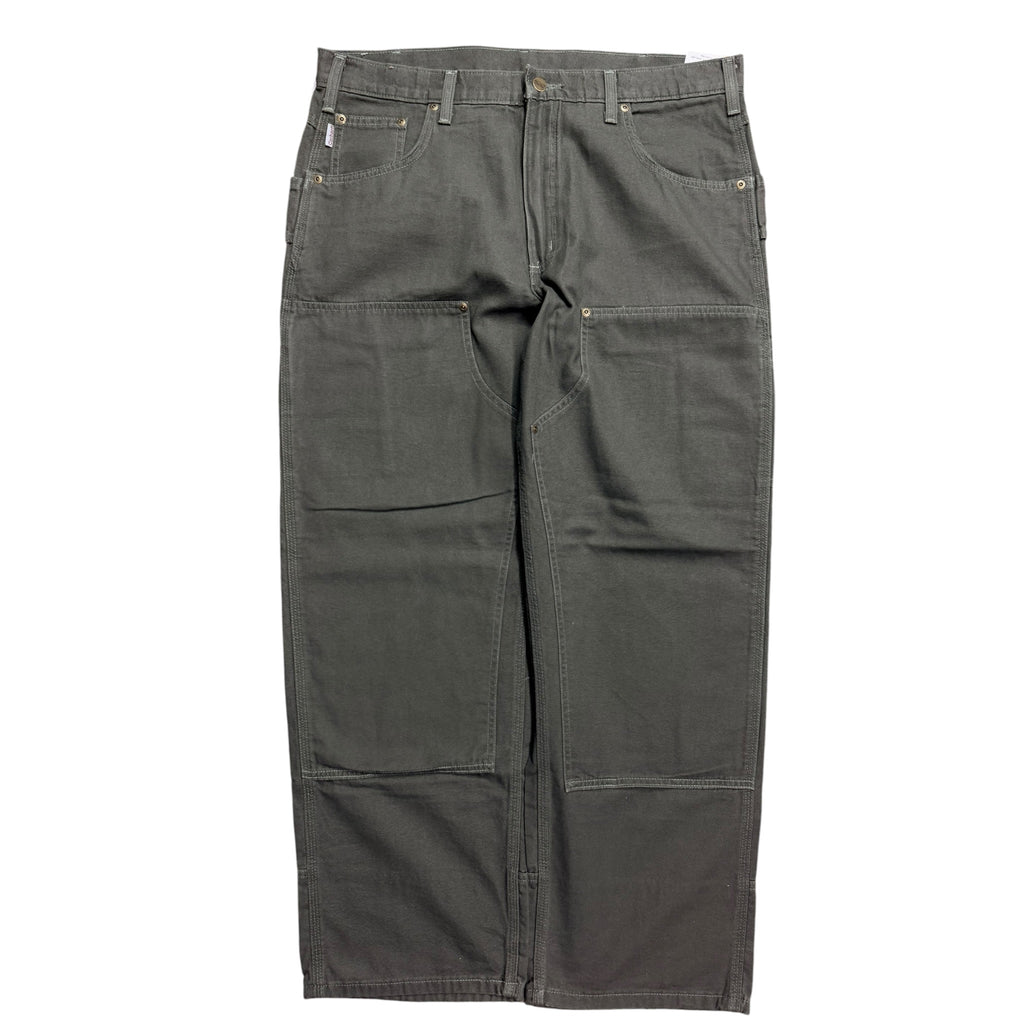 Vintage 2000s Carhartt Olive Green Double Knee DS Pants 38x30