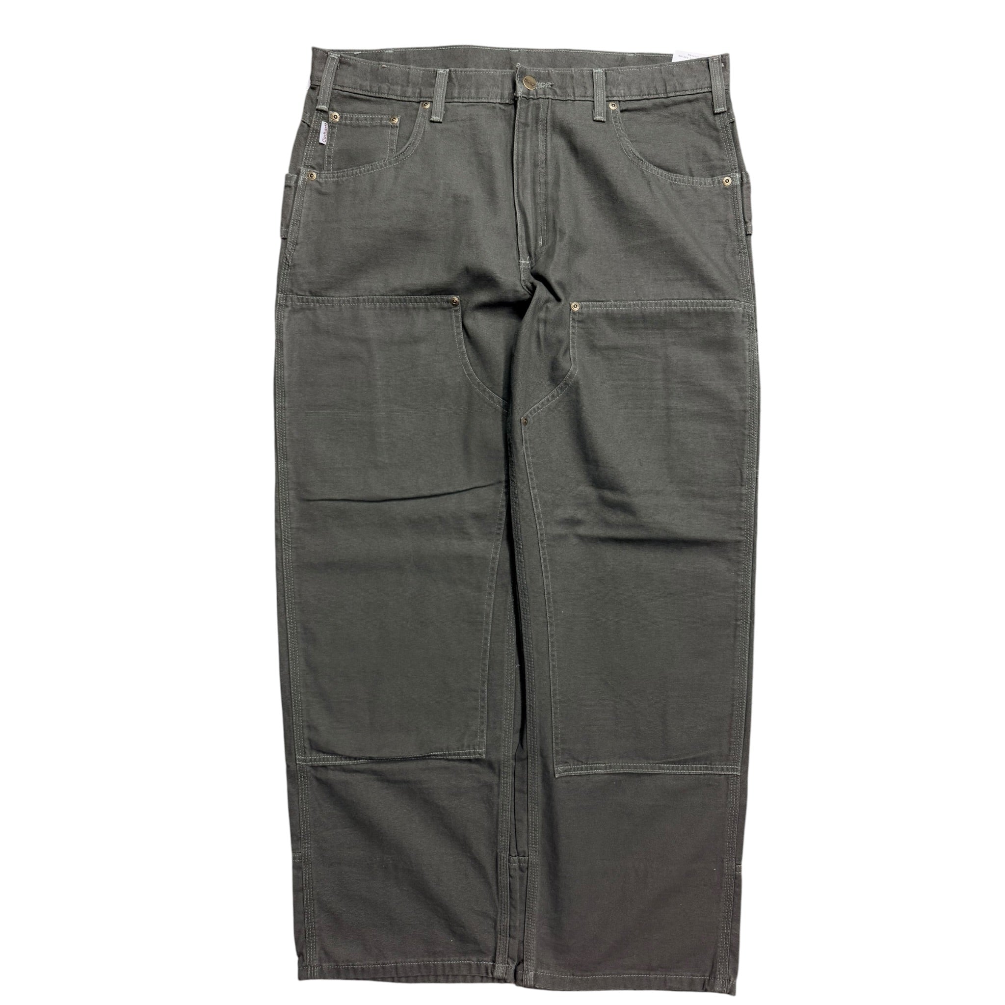 Vintage 2000s Carhartt Olive Green Double Knee DS Pants 38x30