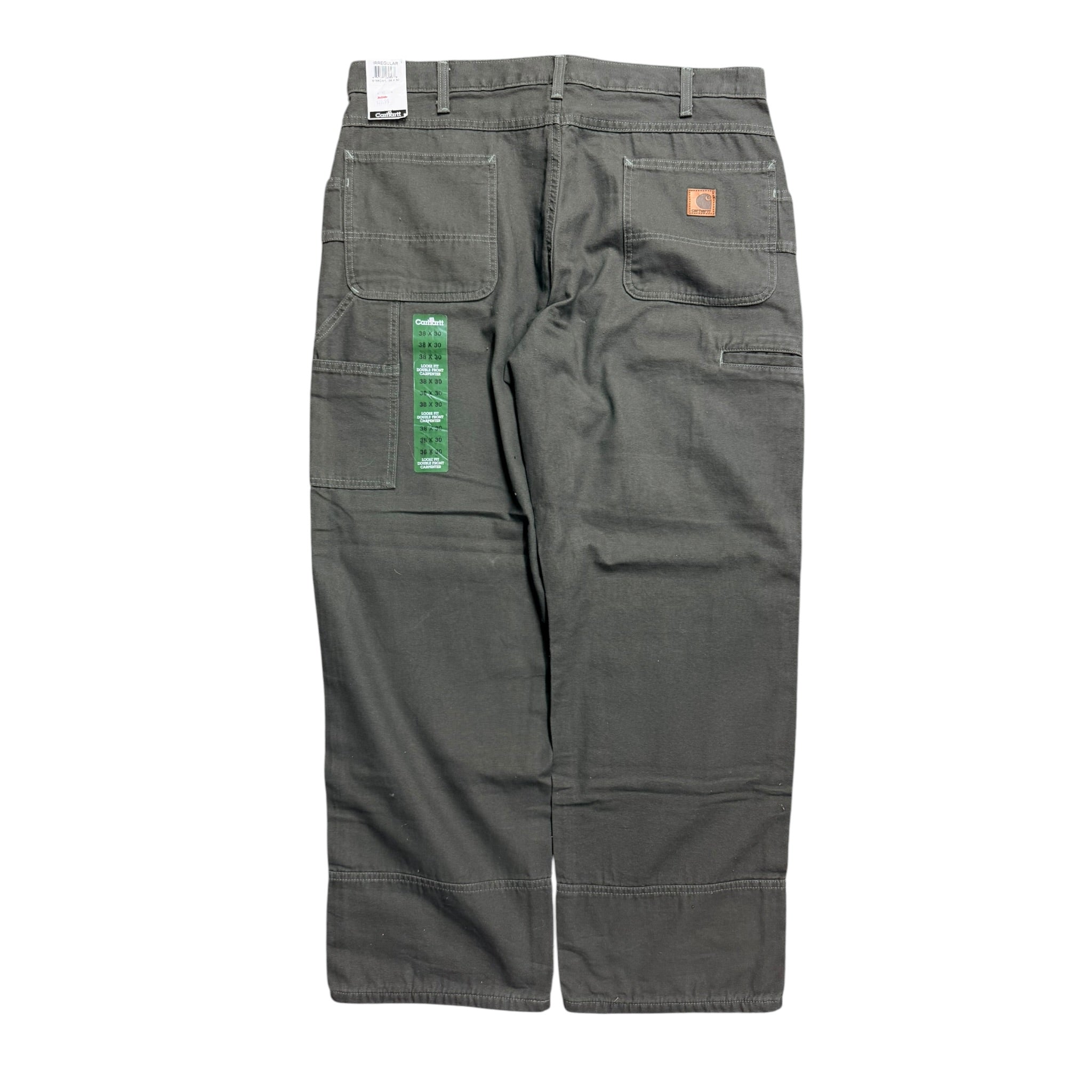 Vintage 2000s Carhartt Olive Green Double Knee DS Pants 38x30