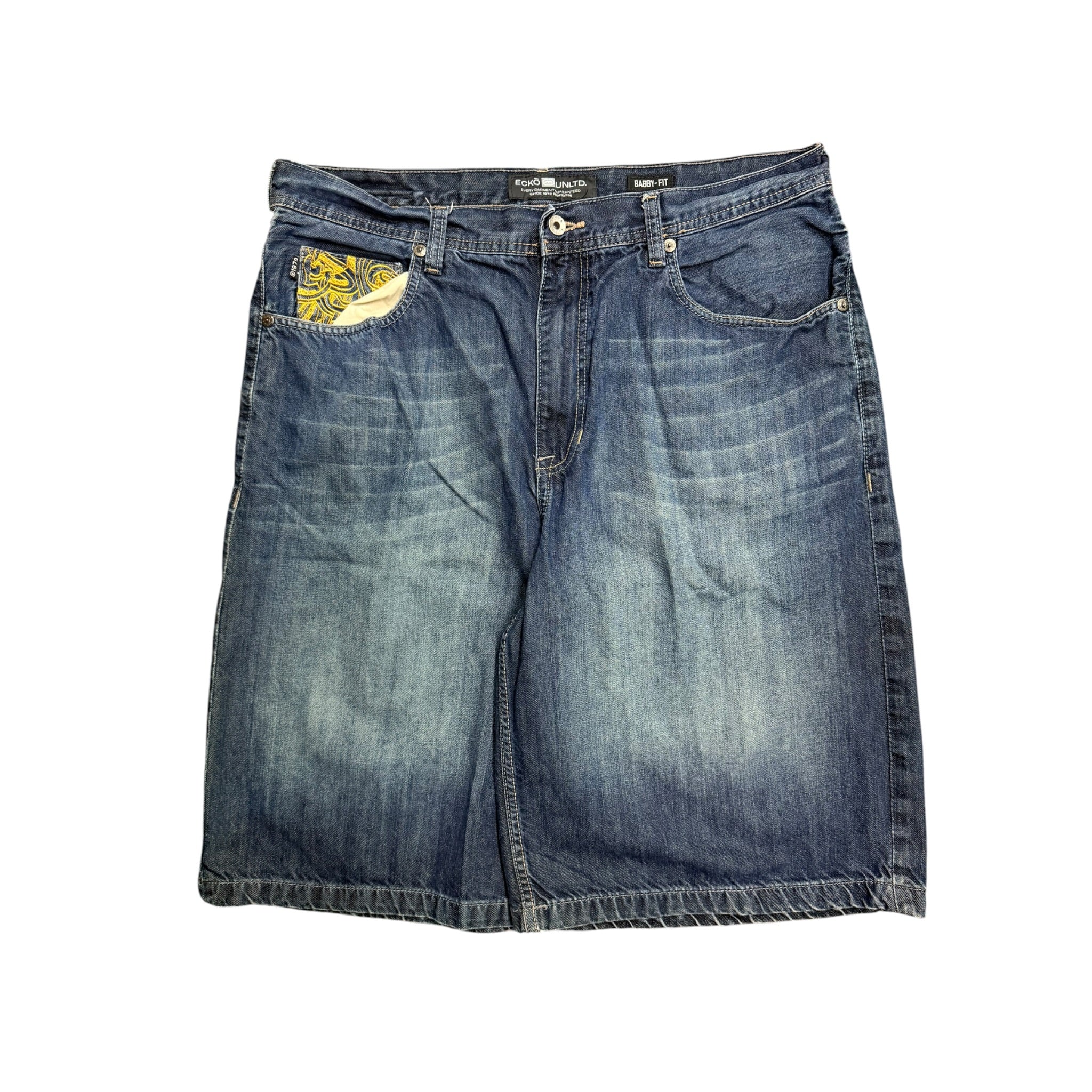 Vintage 2000s Ecko Embroidered Baggy Denim Jorts 38W