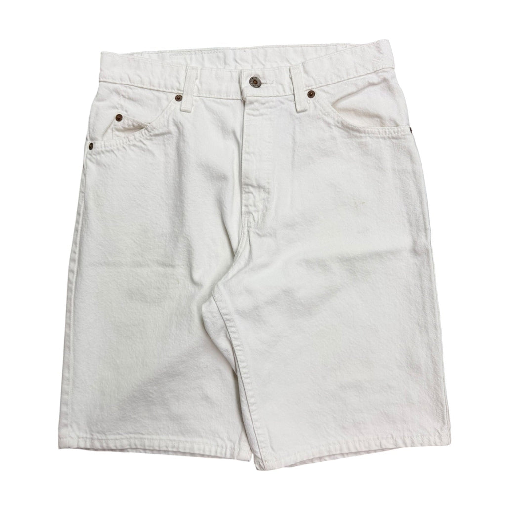 Vintage 1980s Levi’s White Denim Jort Shorts 30W
