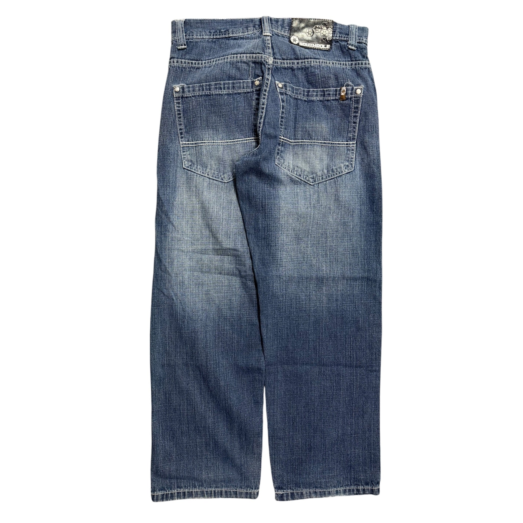 Vintage 2000s Southpole Baggy Blue Denim Pants 32x30