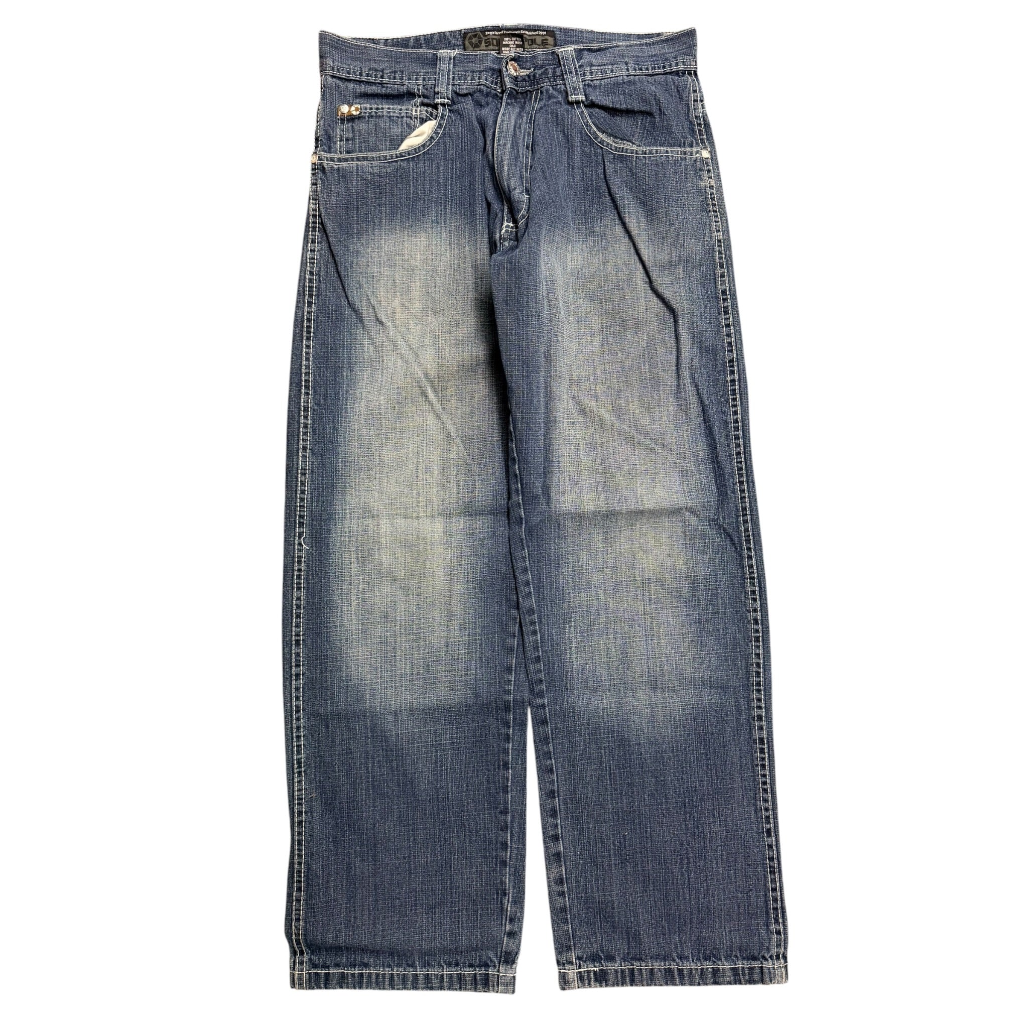 Vintage 2000s Southpole Baggy Blue Denim Pants 32x30