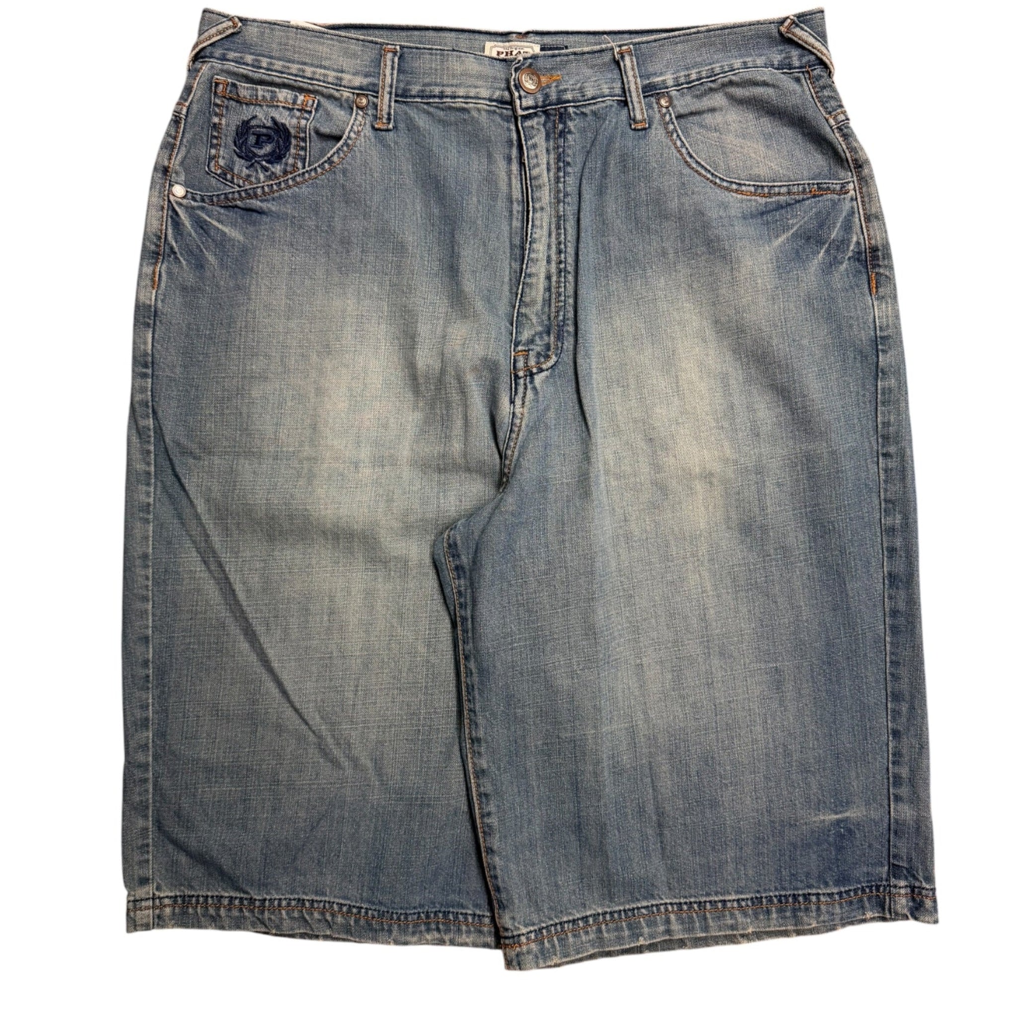 Vintage 2000s Phat Farm Baggy Denim Jort Shorts 38W