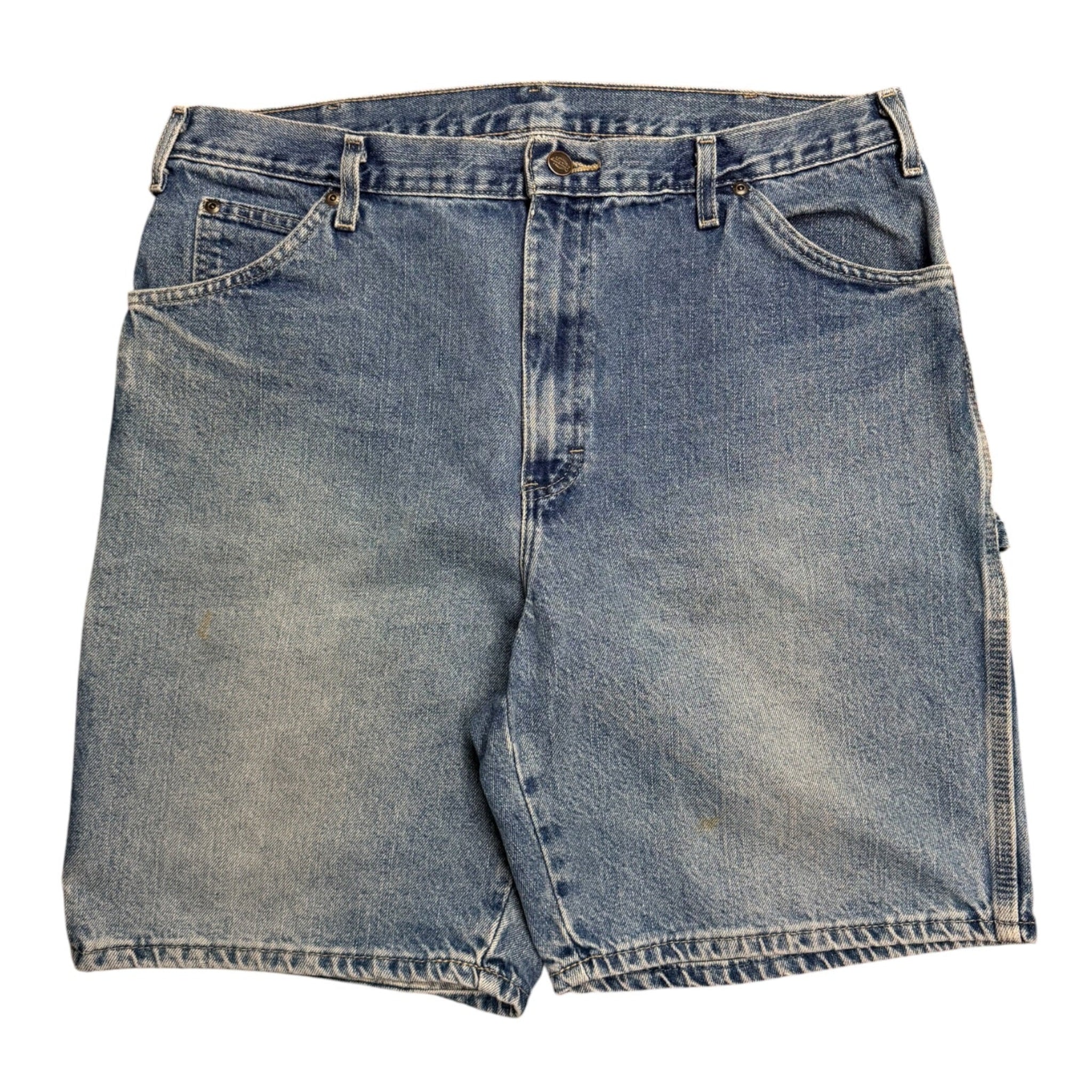Vintage 2000s Dickies Workwear Blue Denim Jort Shorts 36W