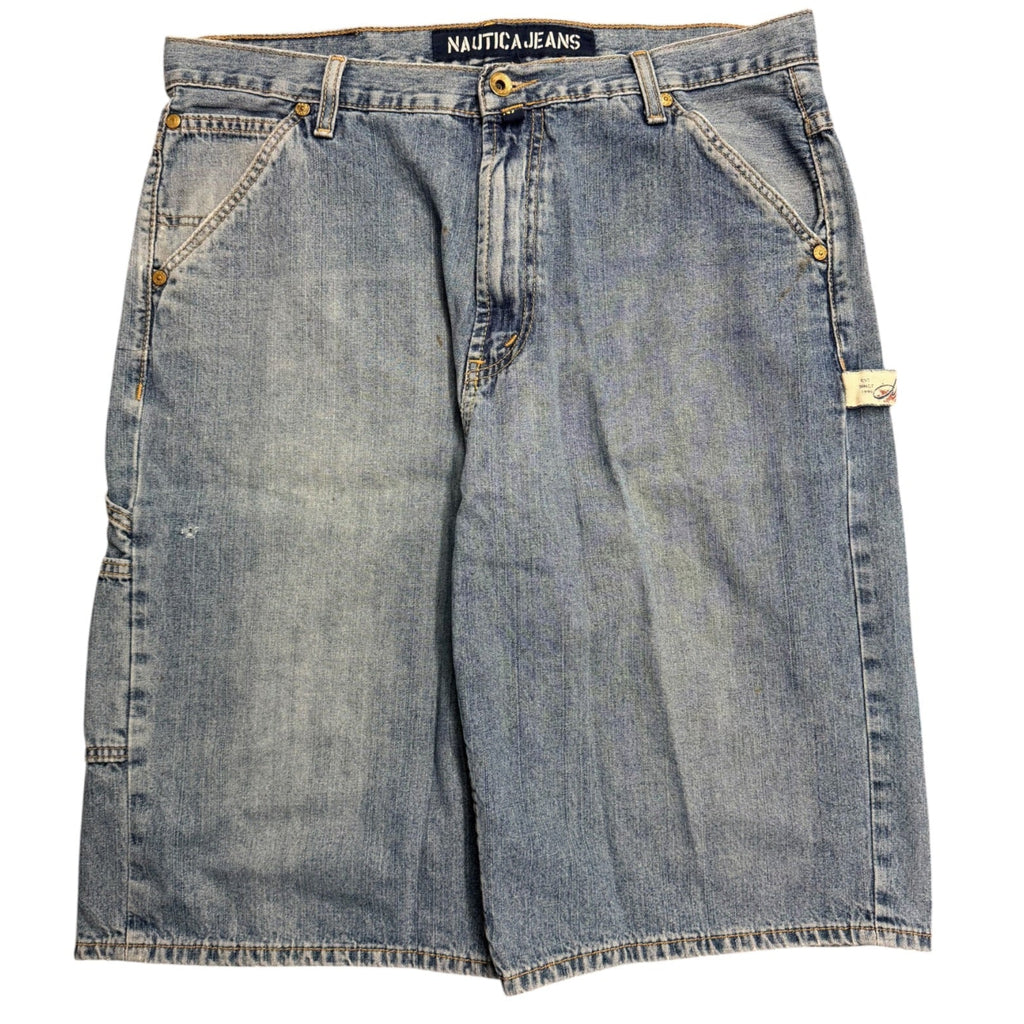 Vintage 2000s Nautica Baggy Denim Jort Shorts 33W