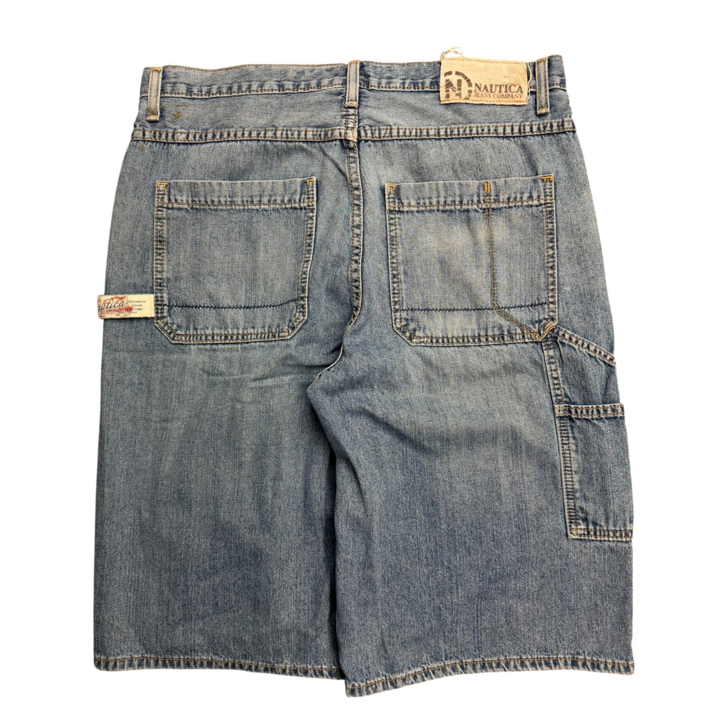 Vintage 2000s Nautica Baggy Denim Jort Shorts 33W