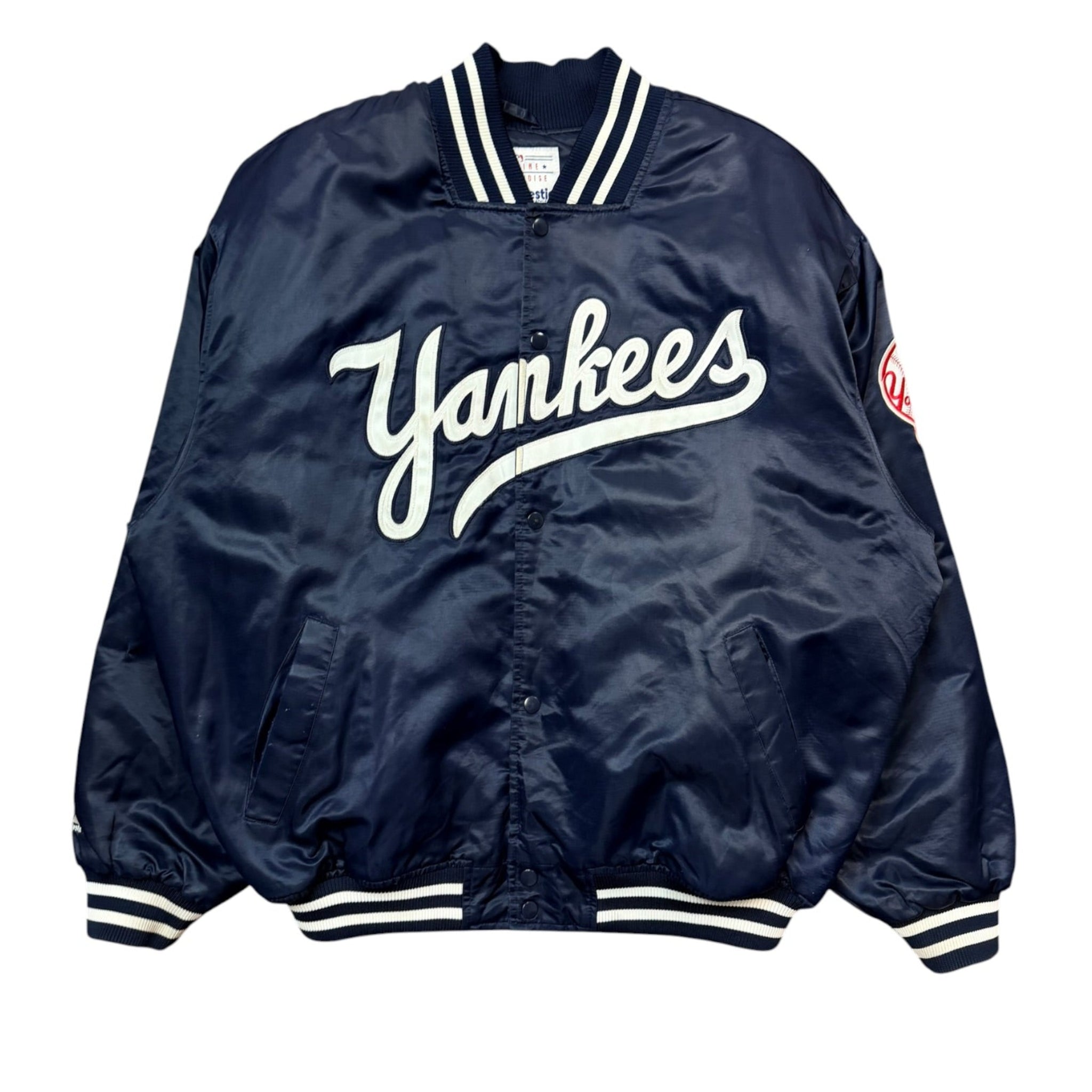 Vintage 2000s New York Yankees Subway Series Satin Jacket XL