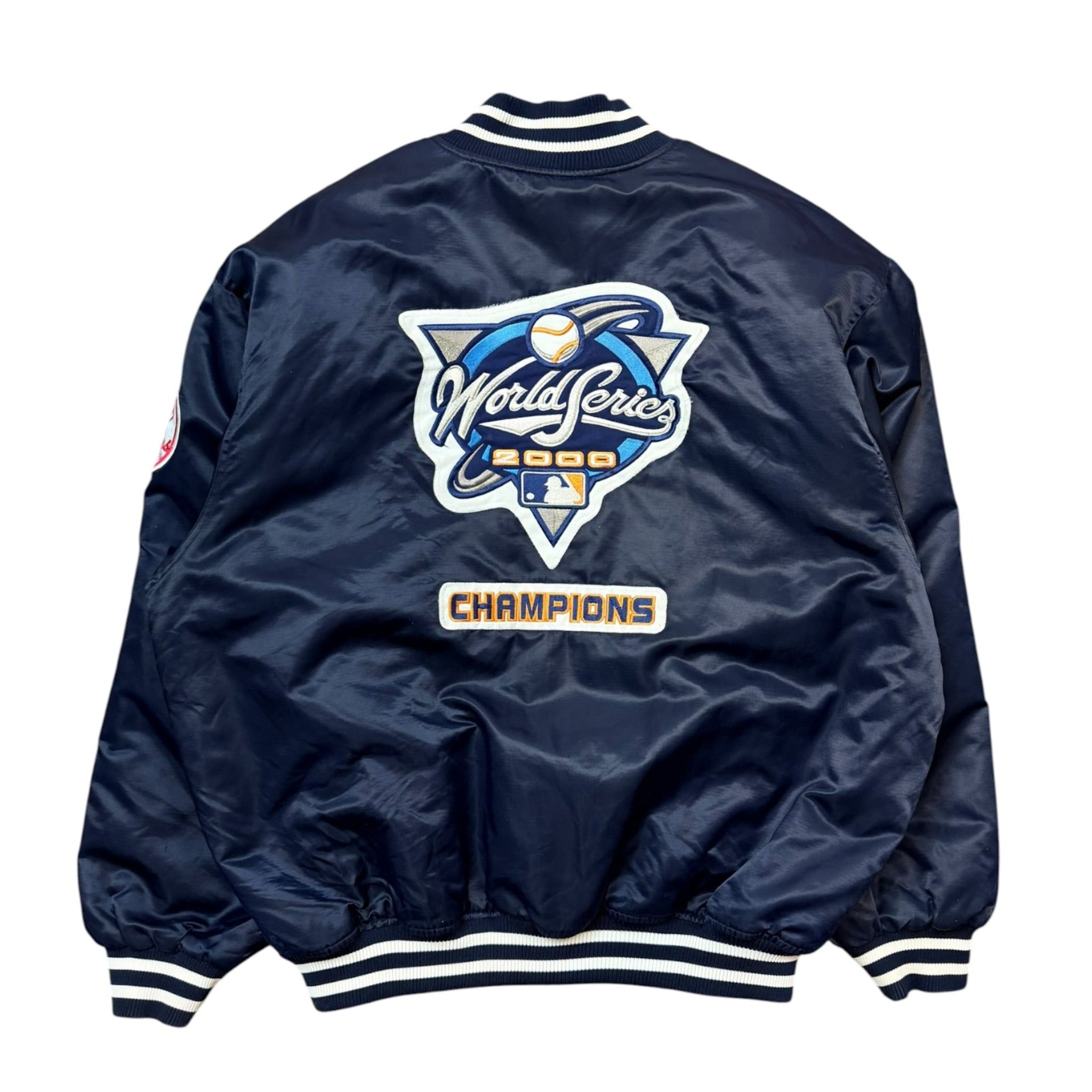 Vintage 2000s New York Yankees Subway Series Satin Jacket XL