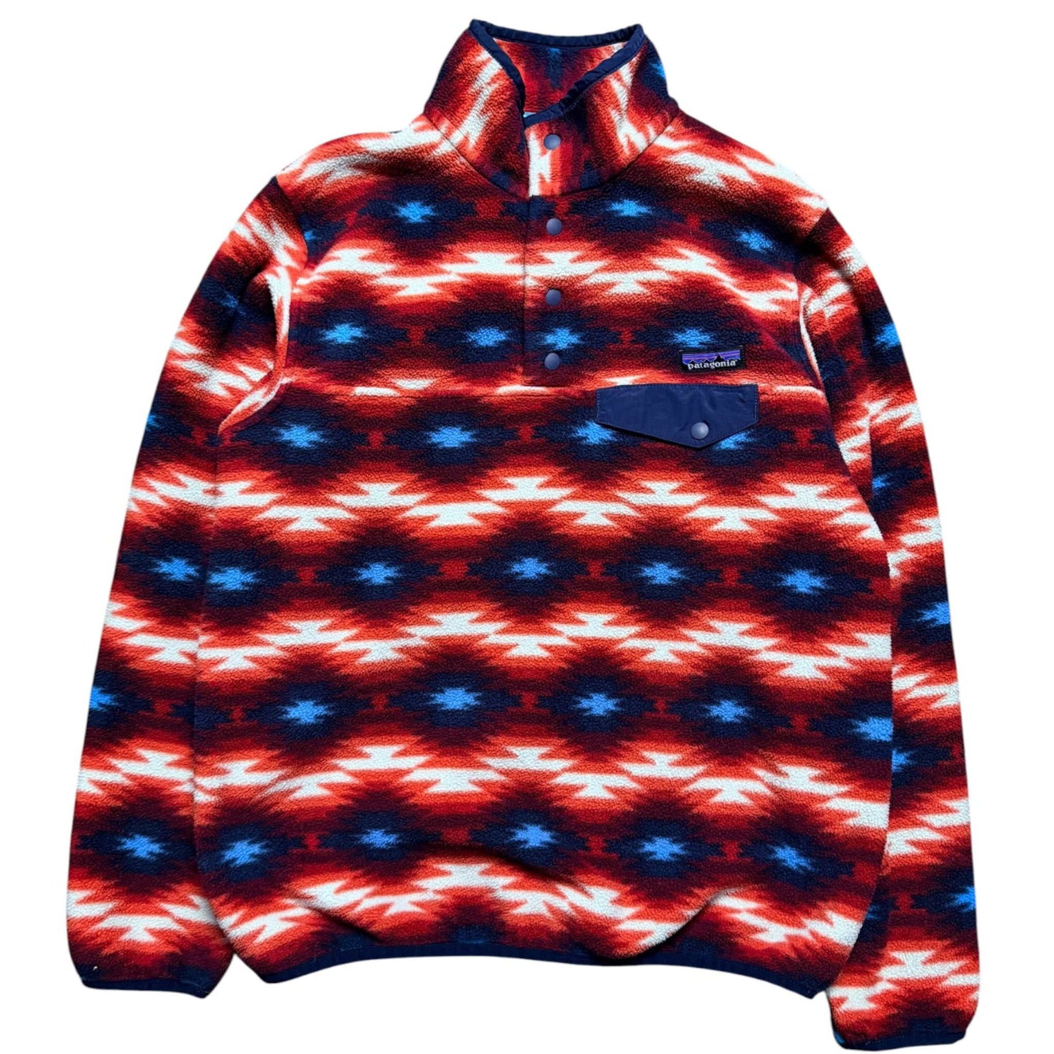 Vintage 2000s Patagonia Aztec Print Synchilla Sweater Medium