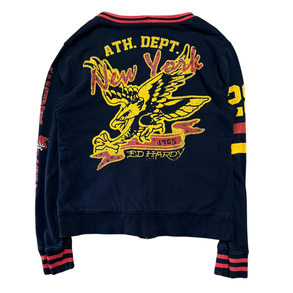 Vintage 2000s Ed Hardy Eagle Cardigan Style Sweater Large