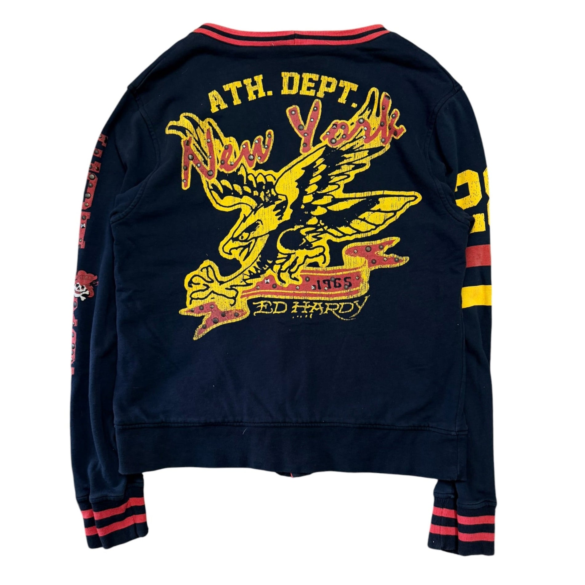 Vintage 2000s Ed Hardy Eagle Cardigan Style Sweater Large