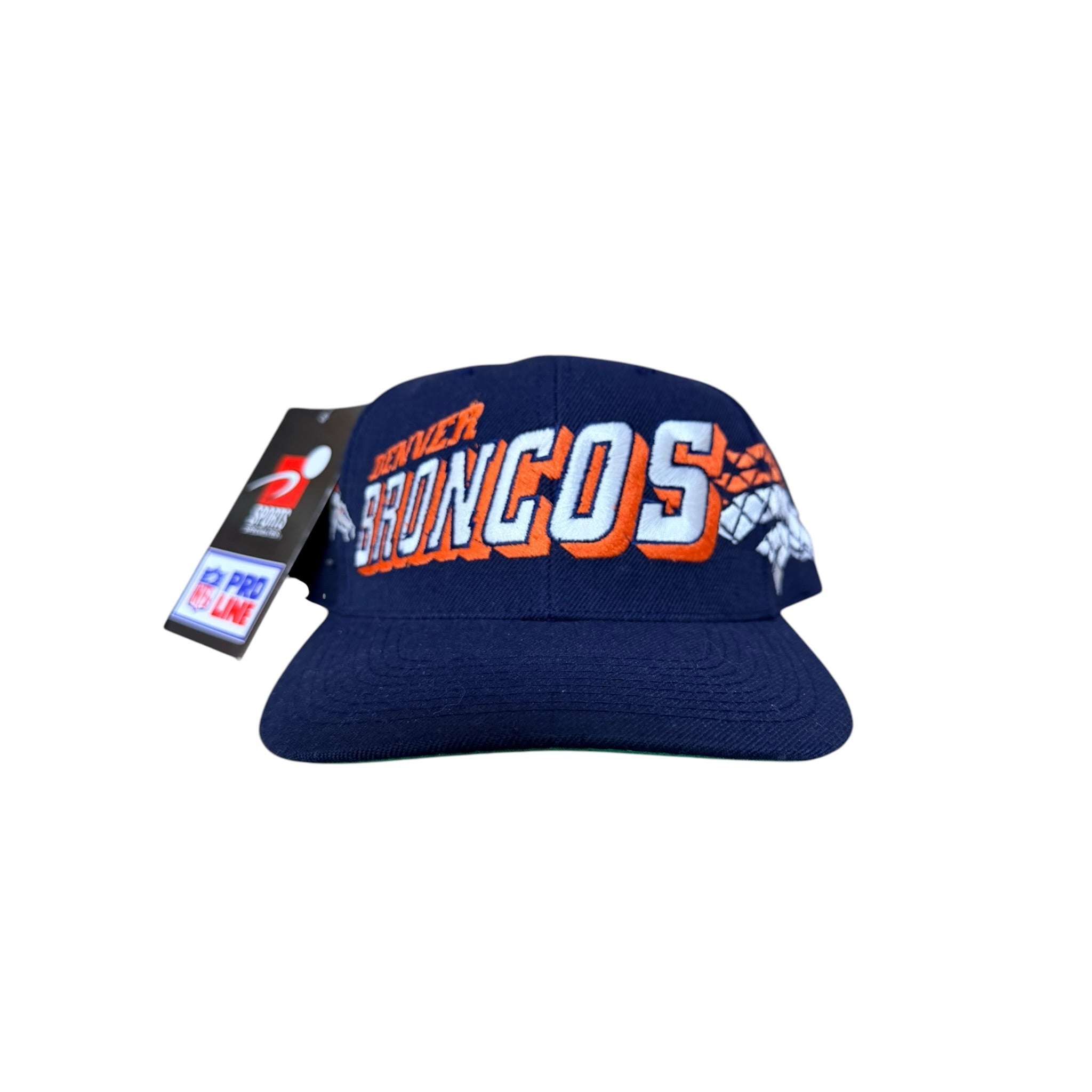 Vintage 1990s Denver Broncos Grid SnapBack Hat New