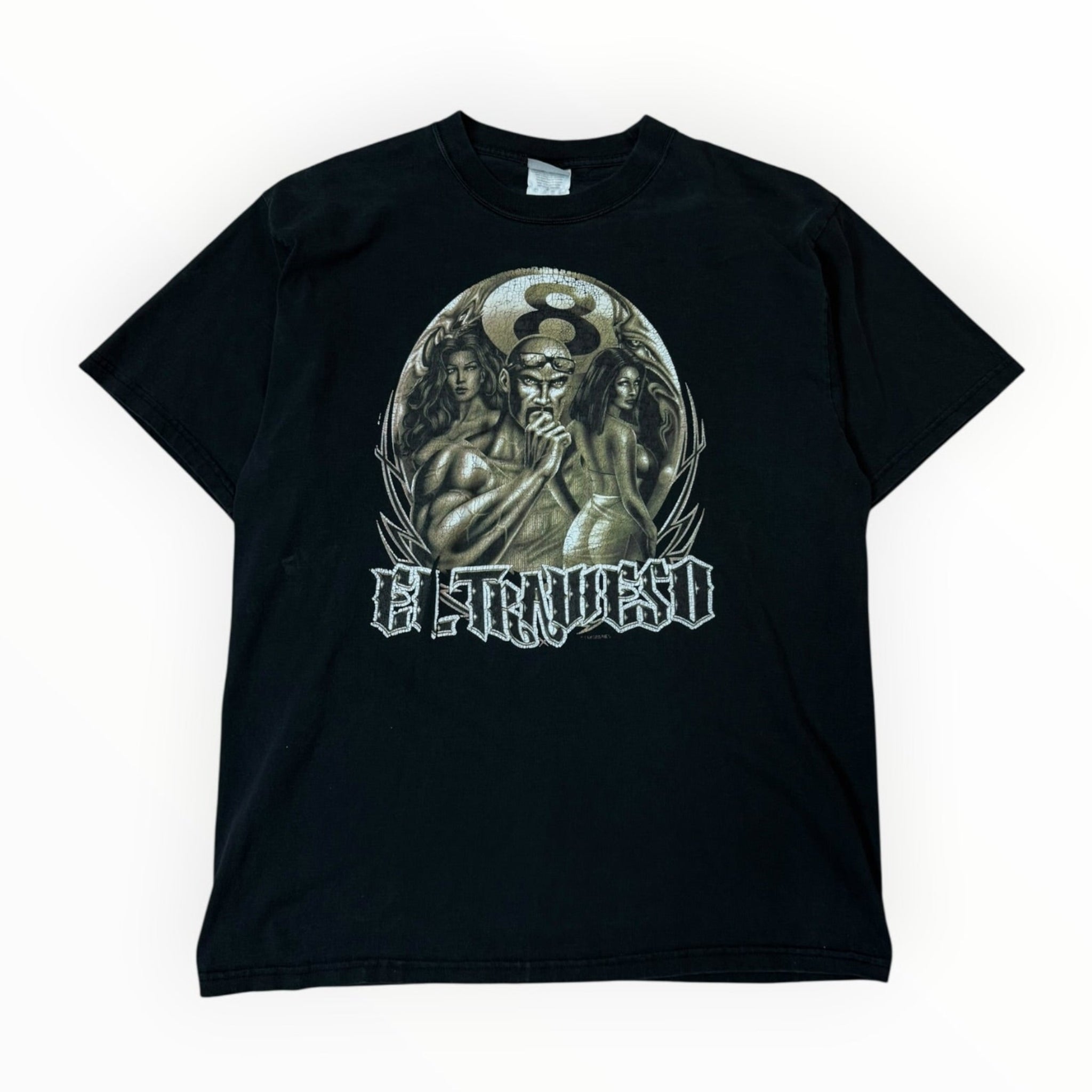 Vintage 2000s El Travieso 8 Ball Chicano Lowrider Shirt XL