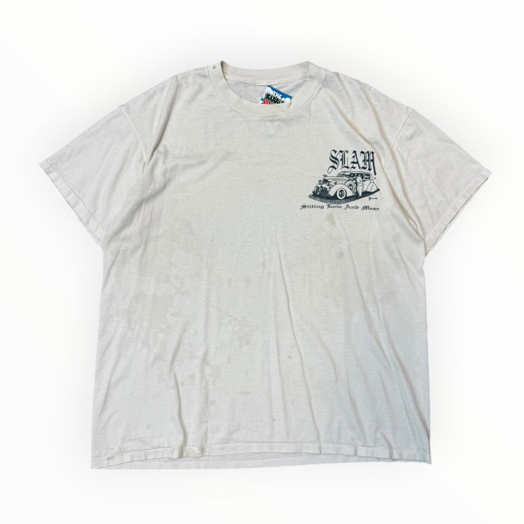 Vintage 1990s Slam Sitting Low And Mean Lowrider Shirt XL