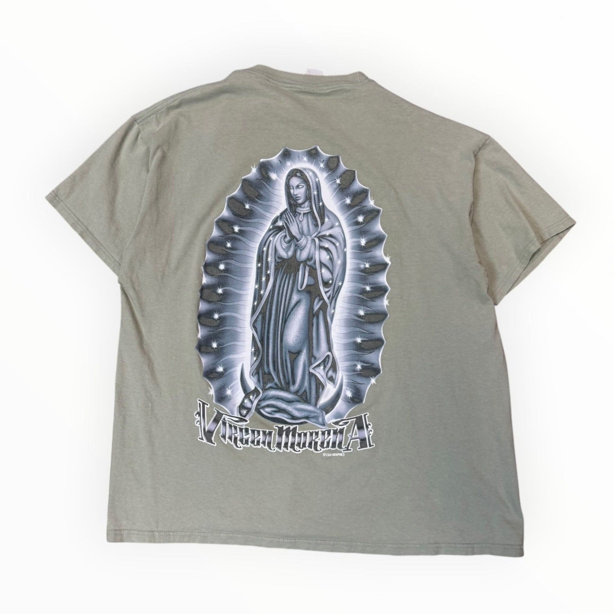 Vintage 2000s Virgen Morena Virgin Mary Chicano Shirt XL