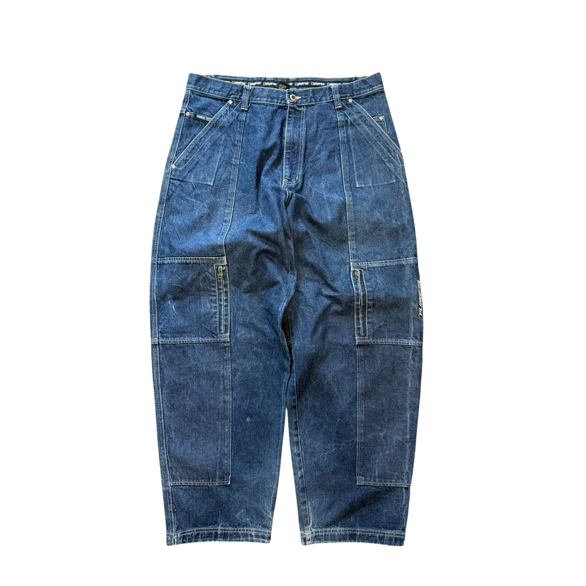 Vintage 2000s Players69 Baggy Wide Leg Denim Pants 40x32