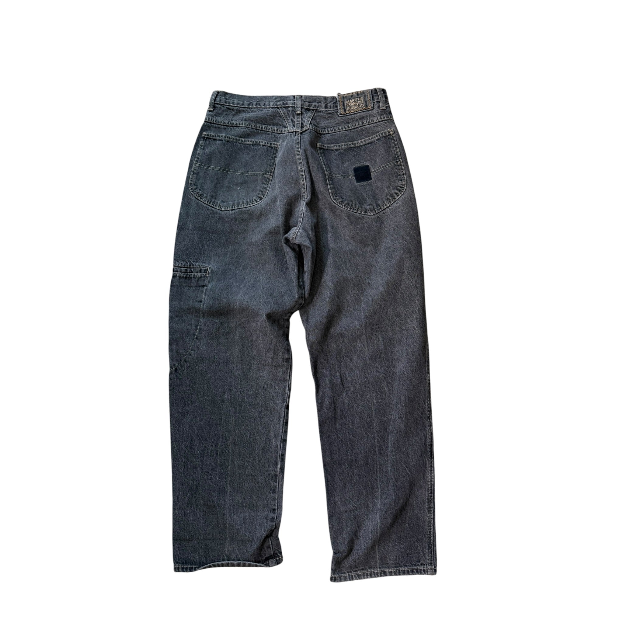Vintage 2000s Girbaud Jean Black Baggy Denim Pants 34x32