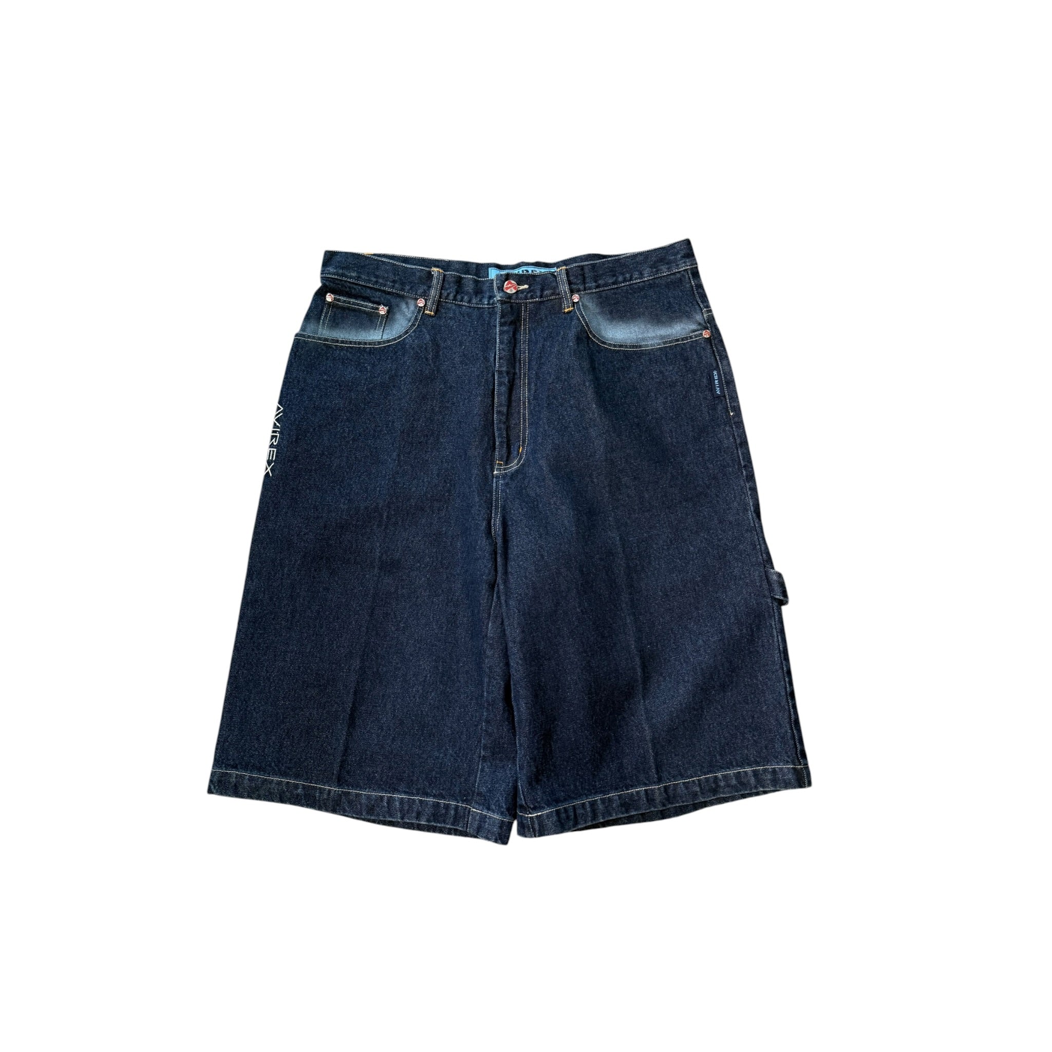 Vintage 2000s Avirex Baggy Blue Denim Jorts 36W