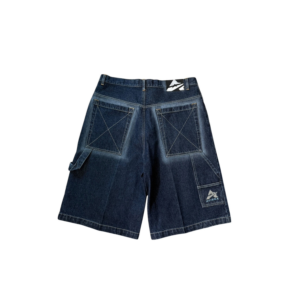 Vintage 2000s Avirex Baggy Blue Denim Jorts 36W