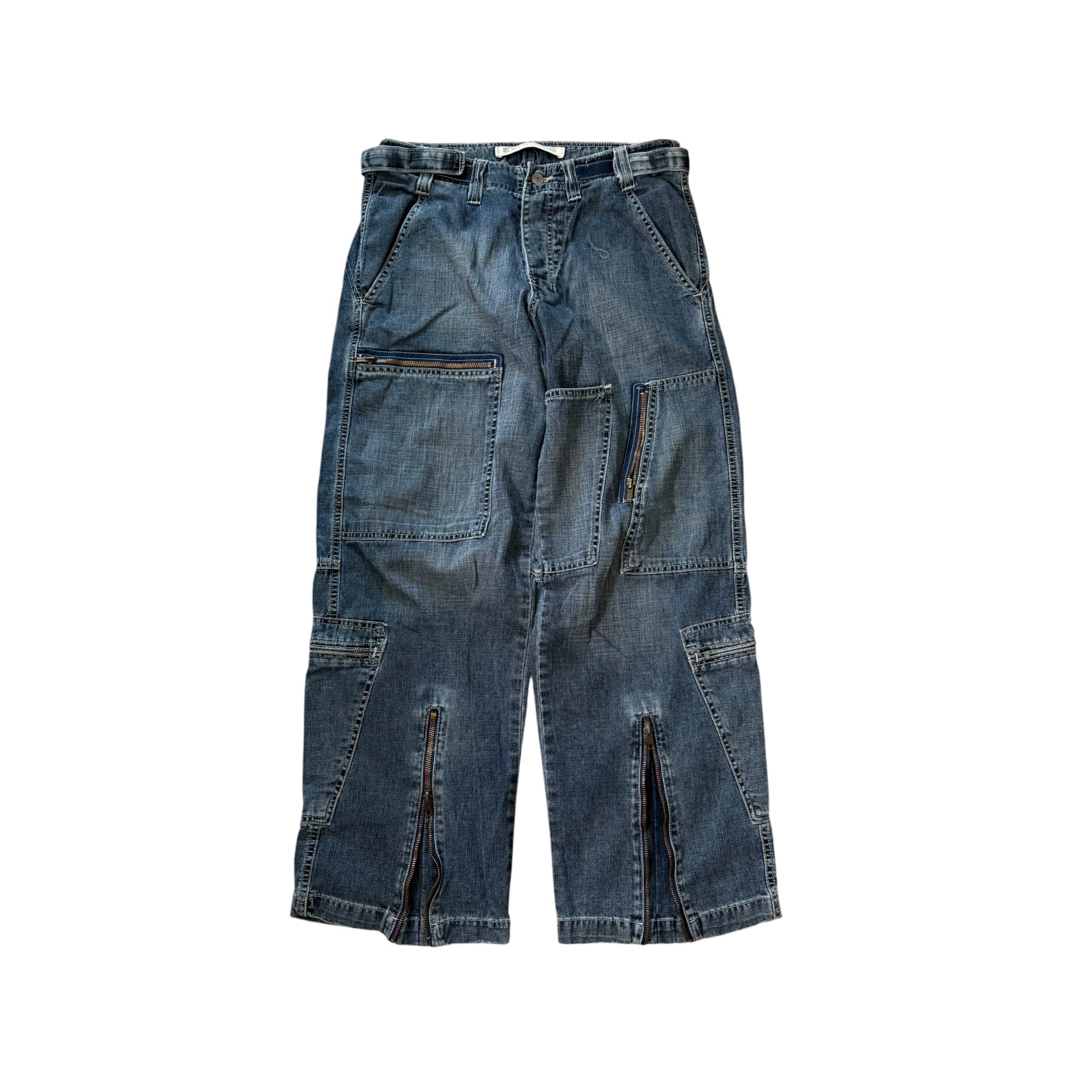 Vintage 2000s Express Baggy Multi Pocket Denim Pants 30x30