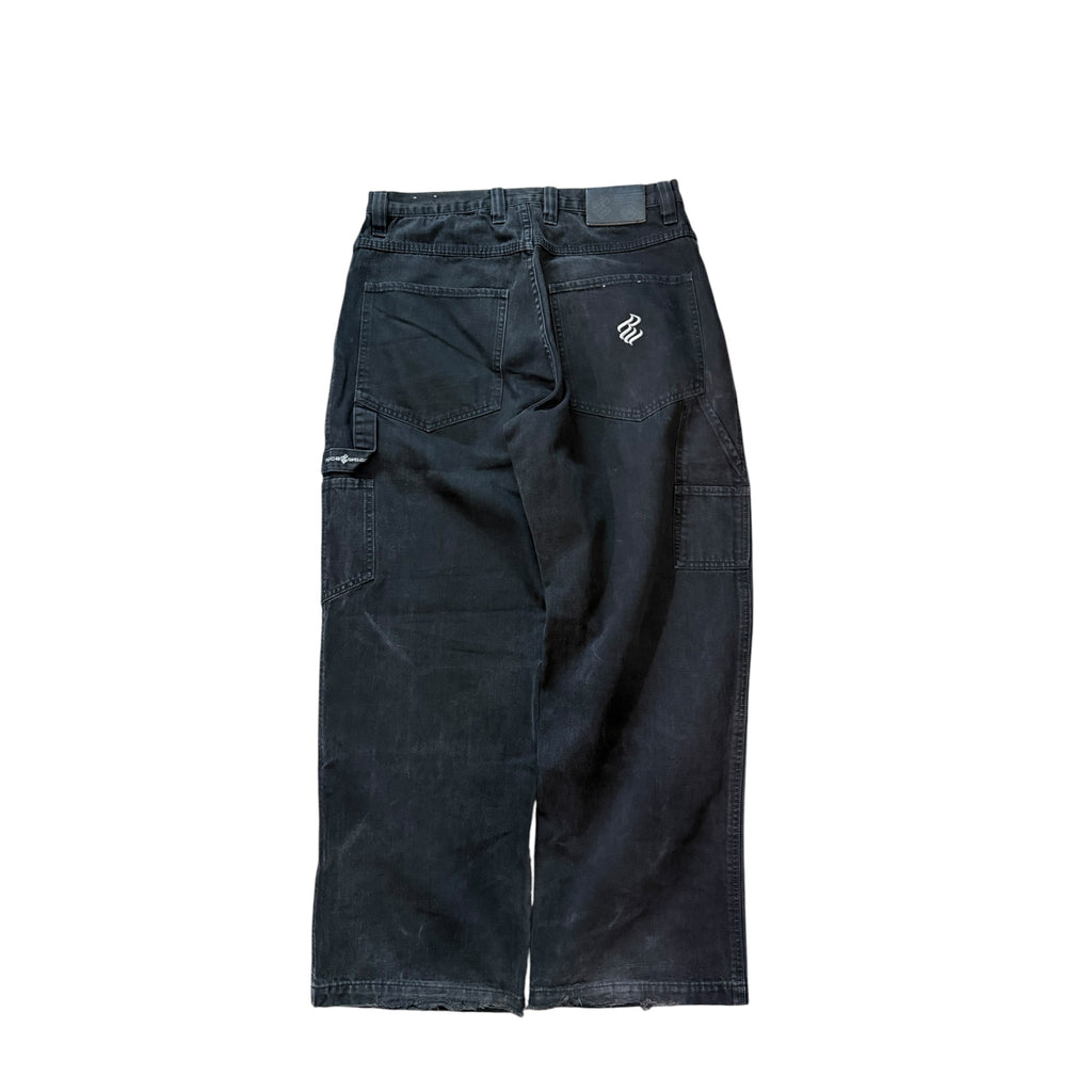 Vintage 2000s Rocawear Black Baggy Denim Pants 34x32