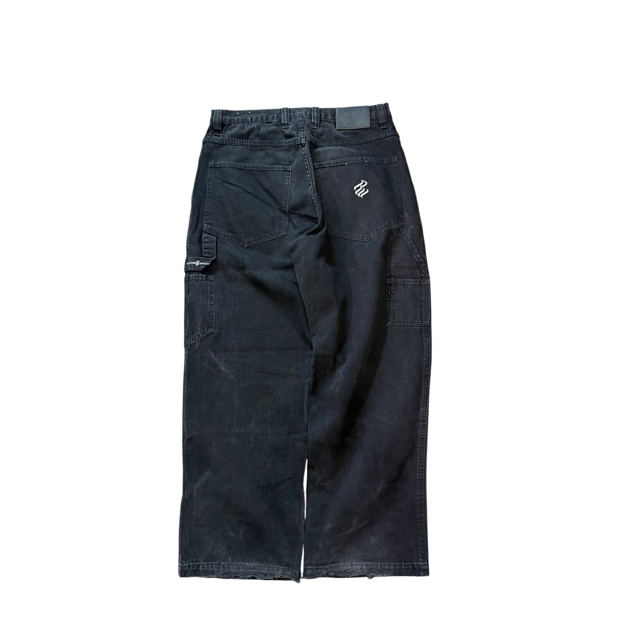 Vintage 2000s Rocawear Black Baggy Denim Pants 34x32
