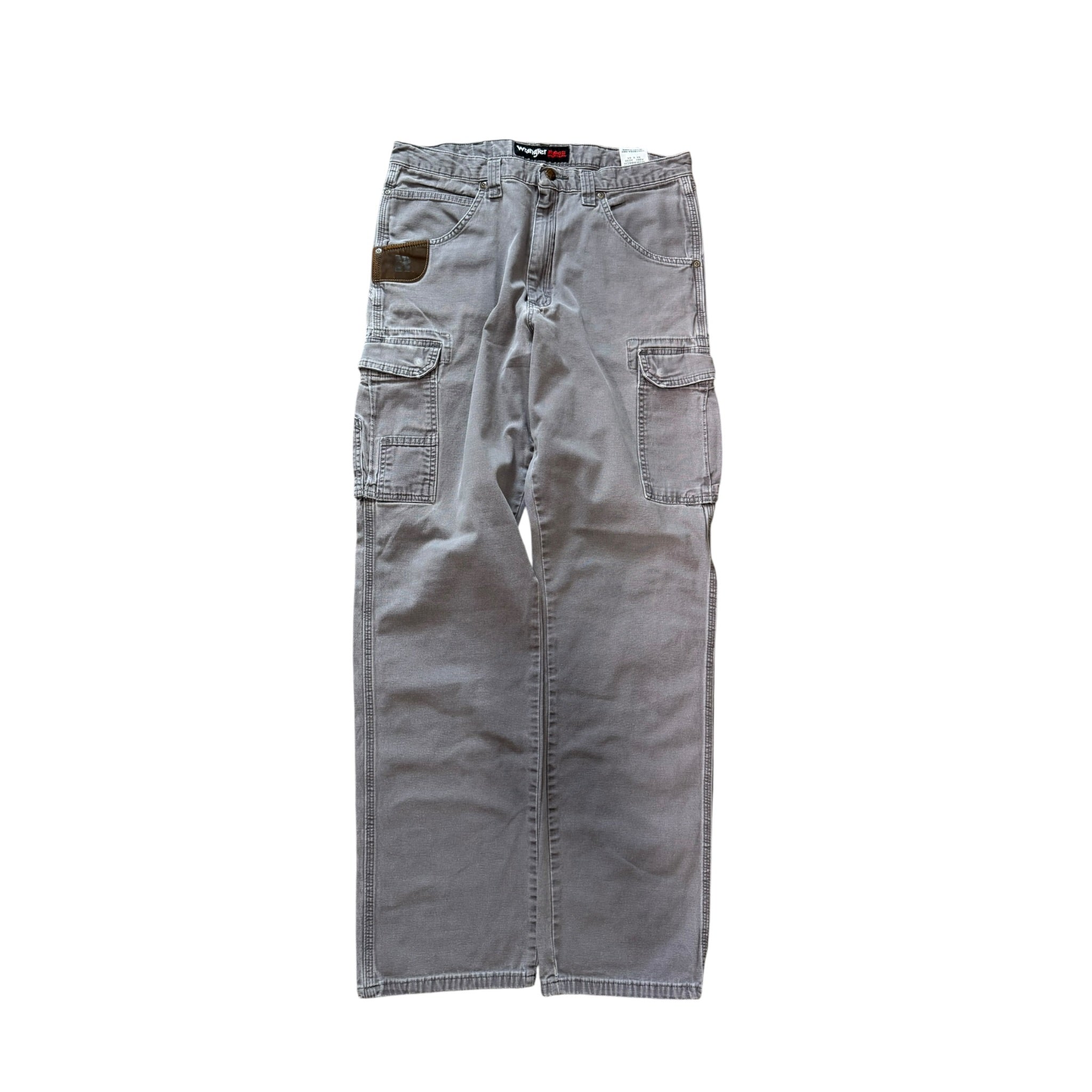 Vintage 2000s Wrangler Riggs Work Gray Carpenter Pants 34x34