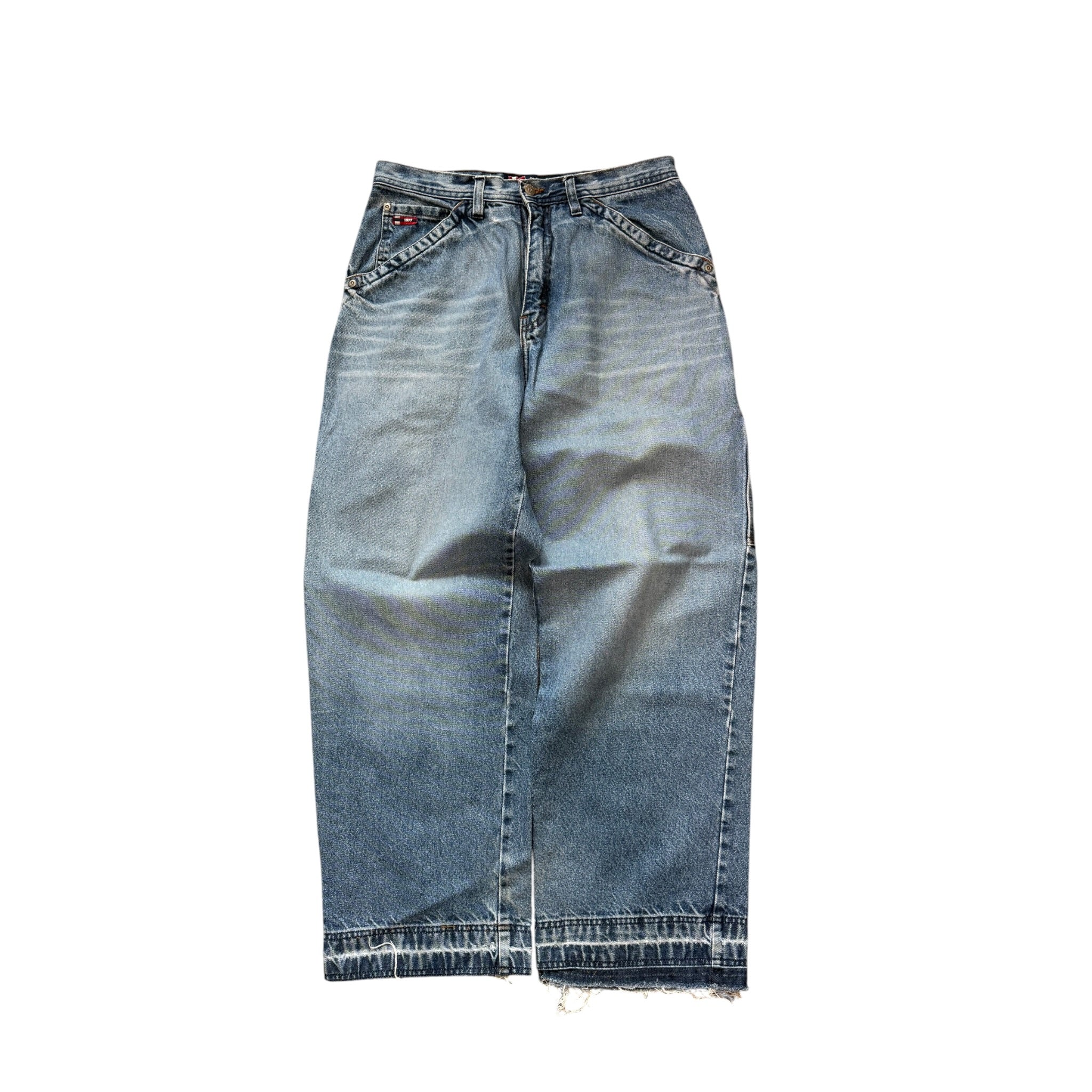 Vintage 2000s Bugle Boy Embossed Baggy Denim Pants 34x30