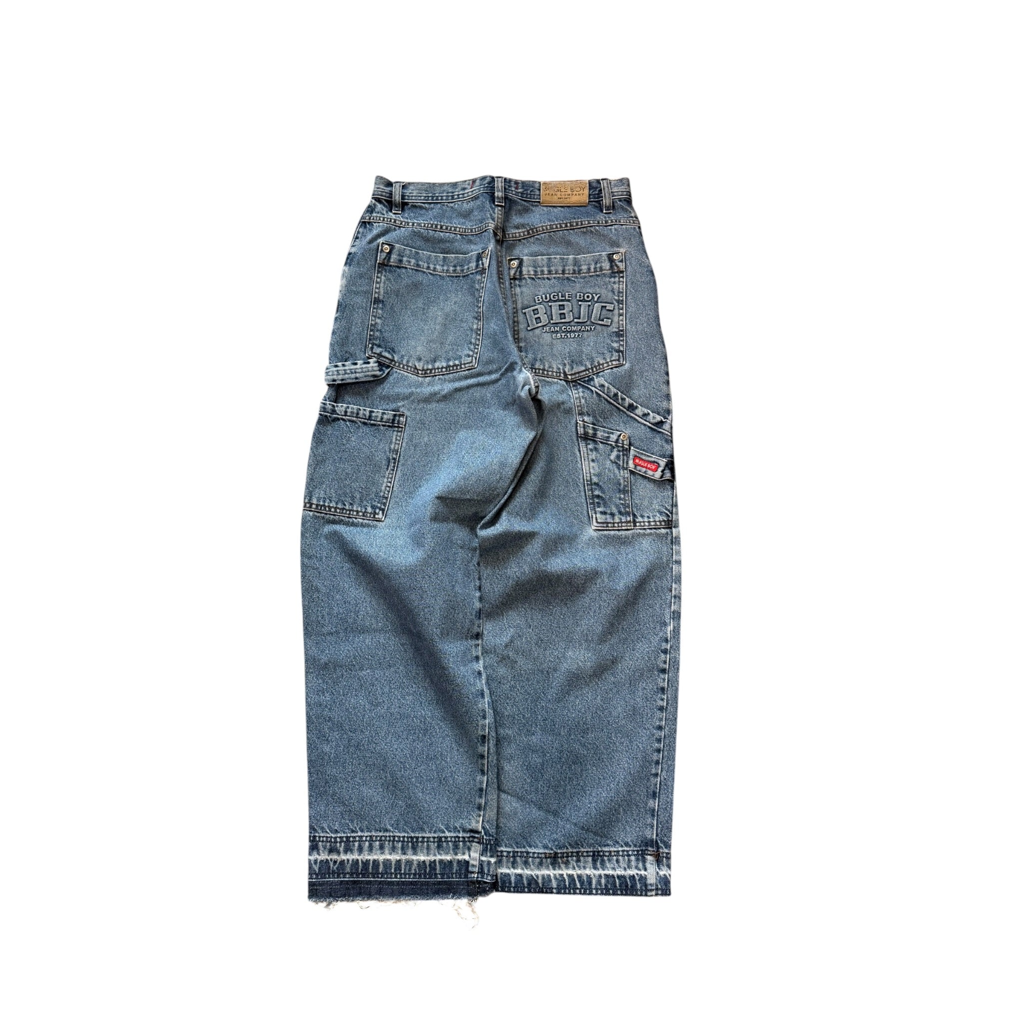 Vintage 2000s Bugle Boy Embossed Baggy Denim Pants 34x30
