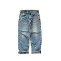 Vintage 2000s Carhartt Flannel Lined Blue Denim Carpenter Pants 34x30