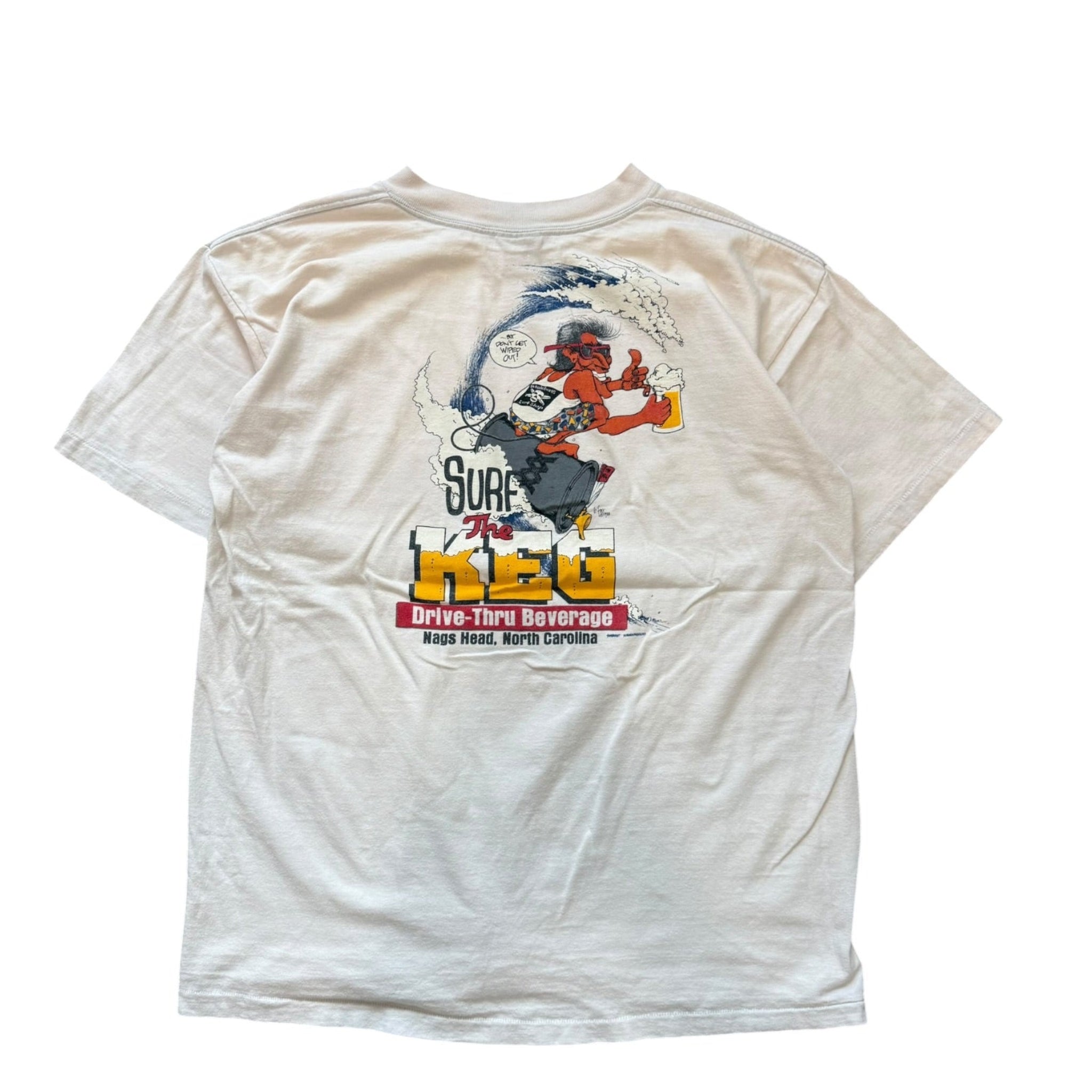 Vintage 1980s Surf The Keg Beer Nags Head, NC Shirt Large