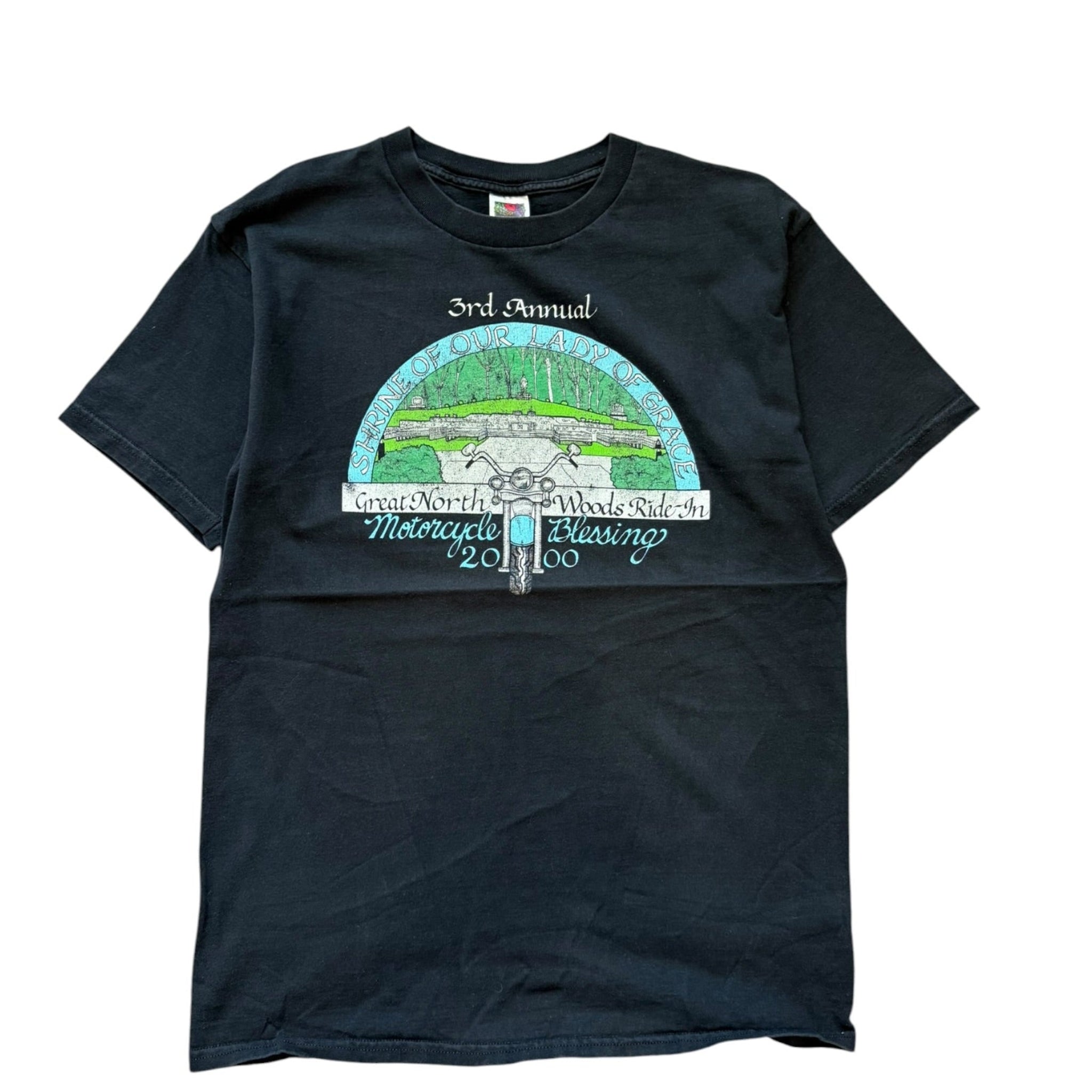 Vintage 2000s Motorcycle Blessing Lady Of Grace Shirt Large
