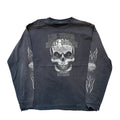 Vintage 2000s Harley Davidson Skull Flame Long Sleeve Shirt LARGE
