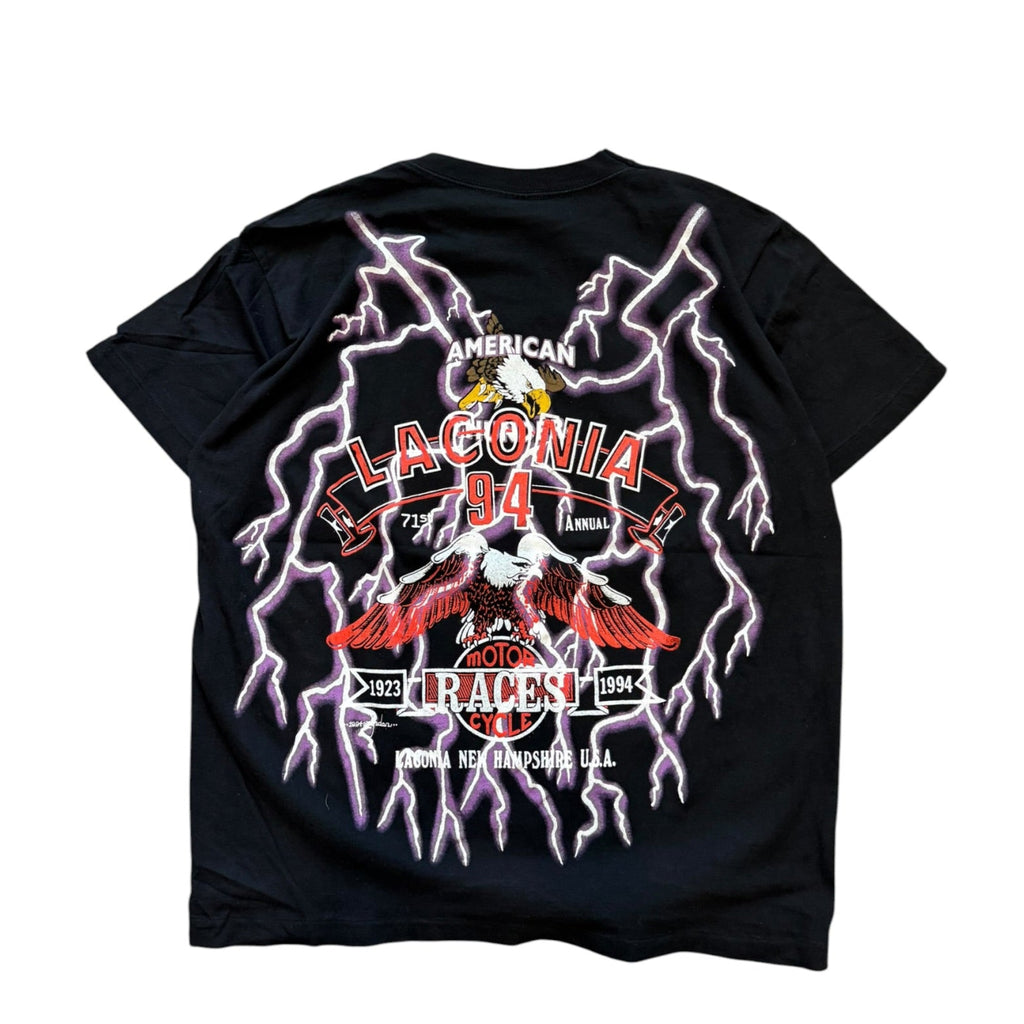 Vintage 1990s American Thunder Feel The Wind Motorcycle Shirt LARGE