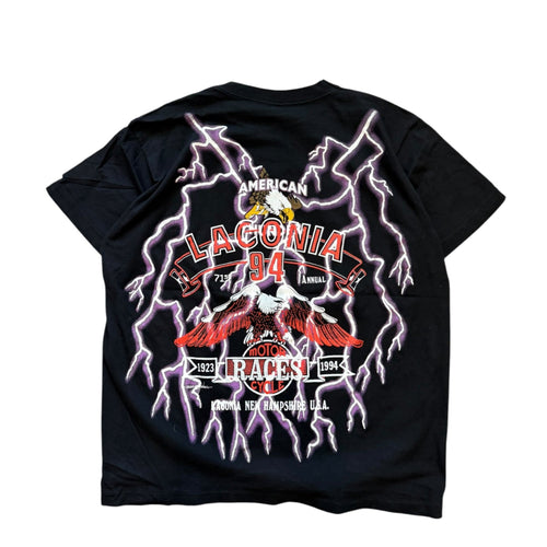 Vintage 1990s American Thunder Feel The Wind Motorcycle Shirt LARGE